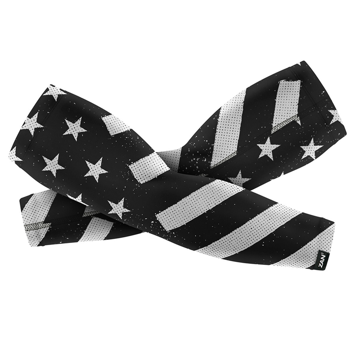 Zan® Arm Sleeve SportFlex® Series Black & White Flag Large ONE PAIR