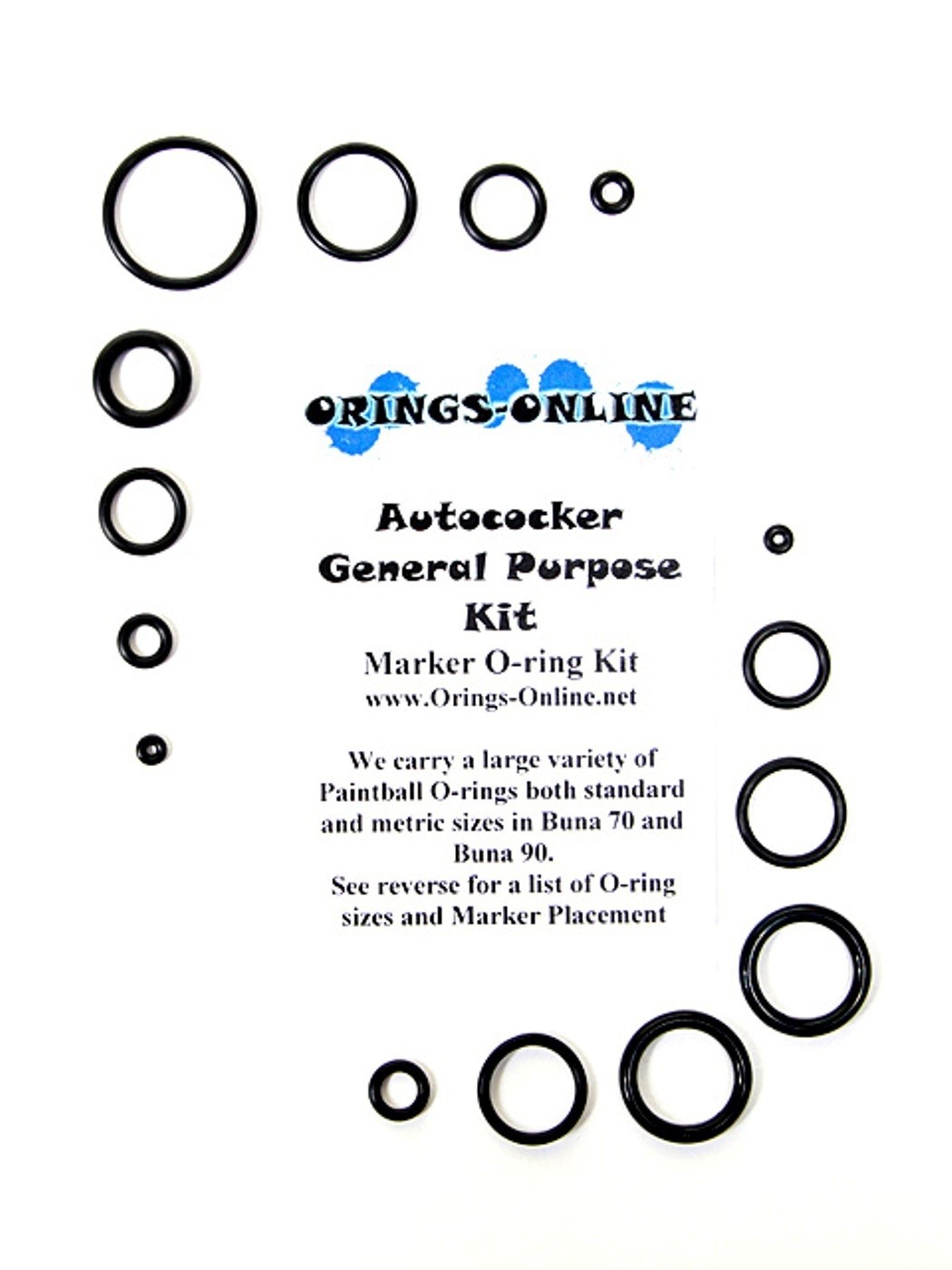 Autococker General Purpose Paintball Marker O-ring Oring Kit x 2 rebuilds / kits