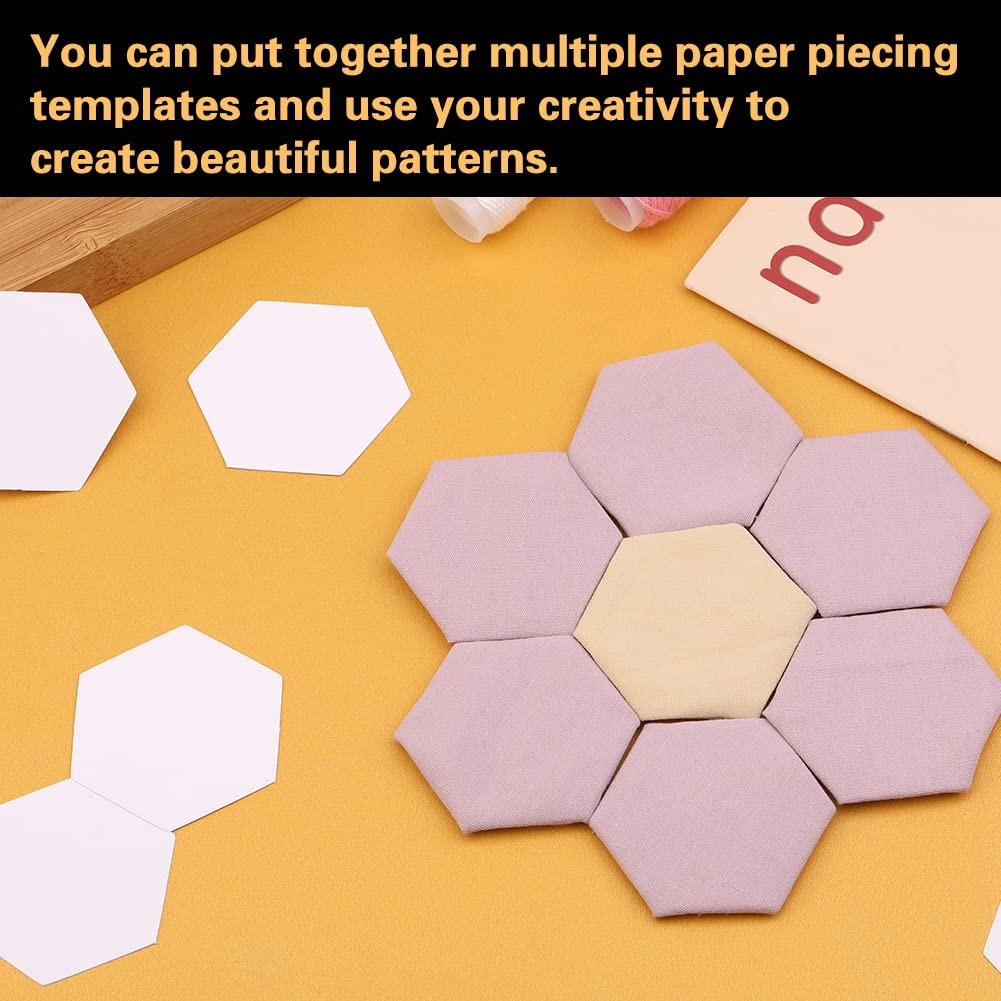 100 Count Paper Piecing Shapes Hexagon 100 1-inch