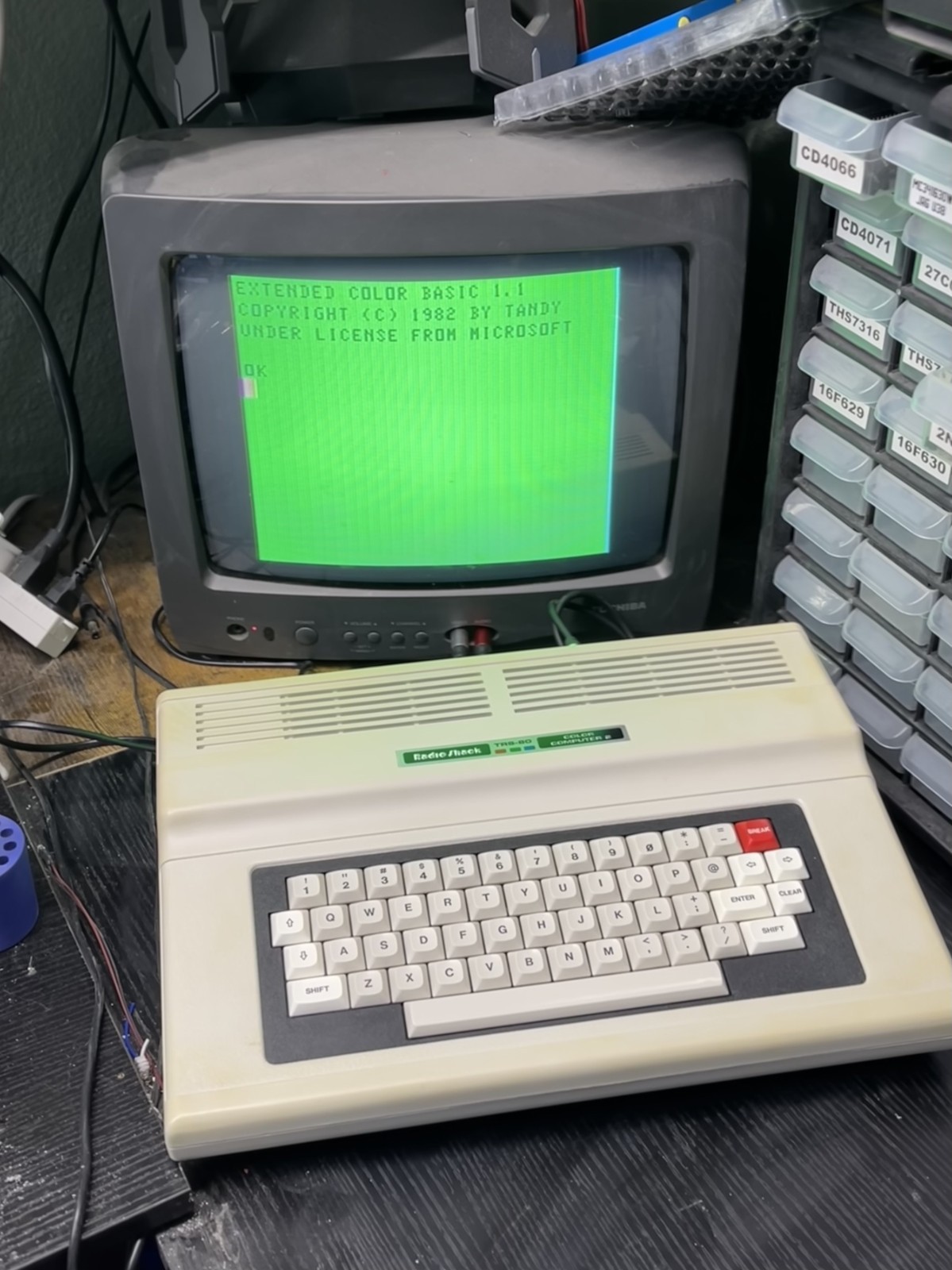 Universal Video Driver (UVD) Tandy Coco Color Computer Composite Video Audio PCB