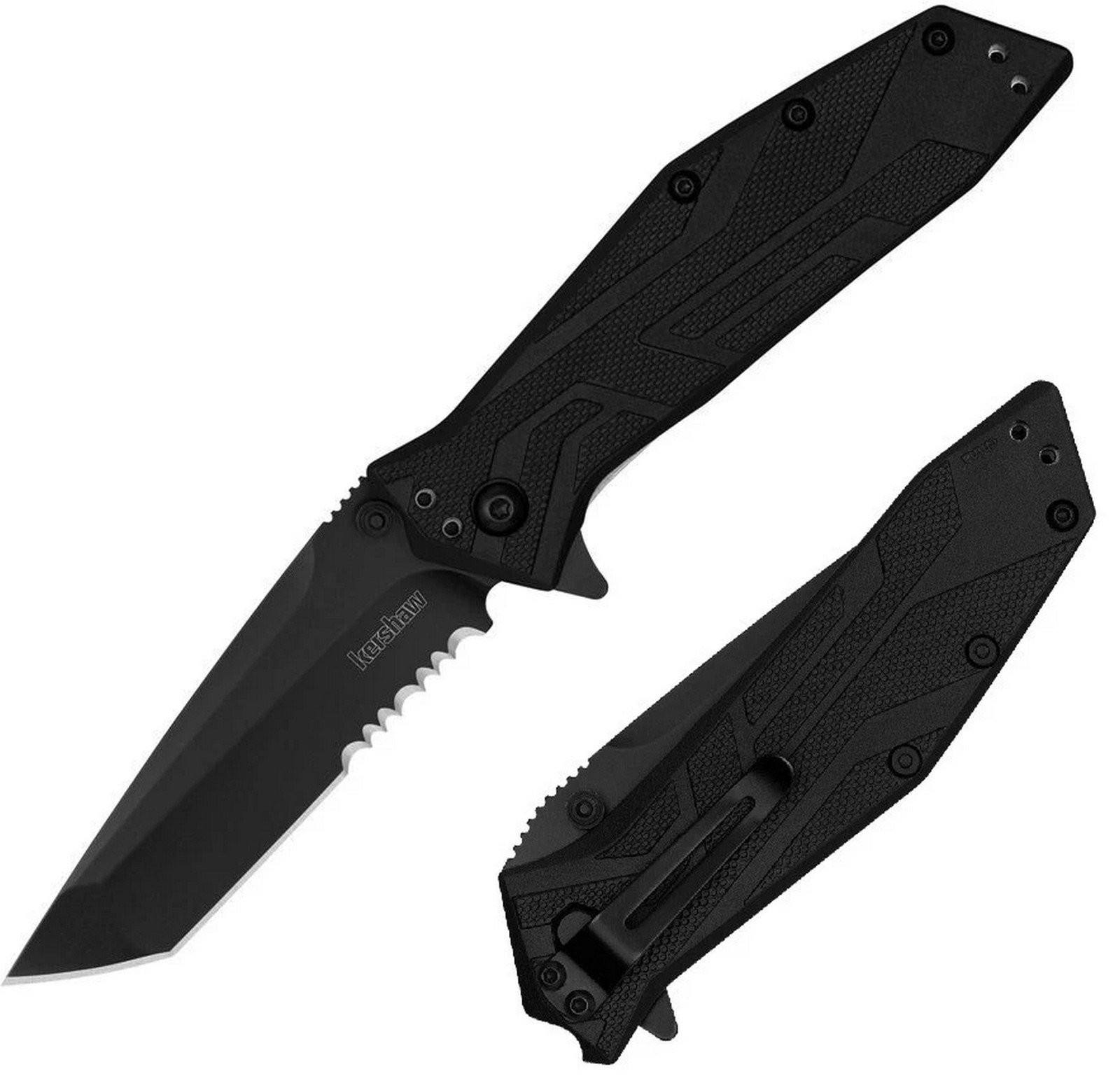 Kershaw Brawler Assisted Pocket Knife 8Cr13MoV Steel Blade GRN Handle - 1990ST