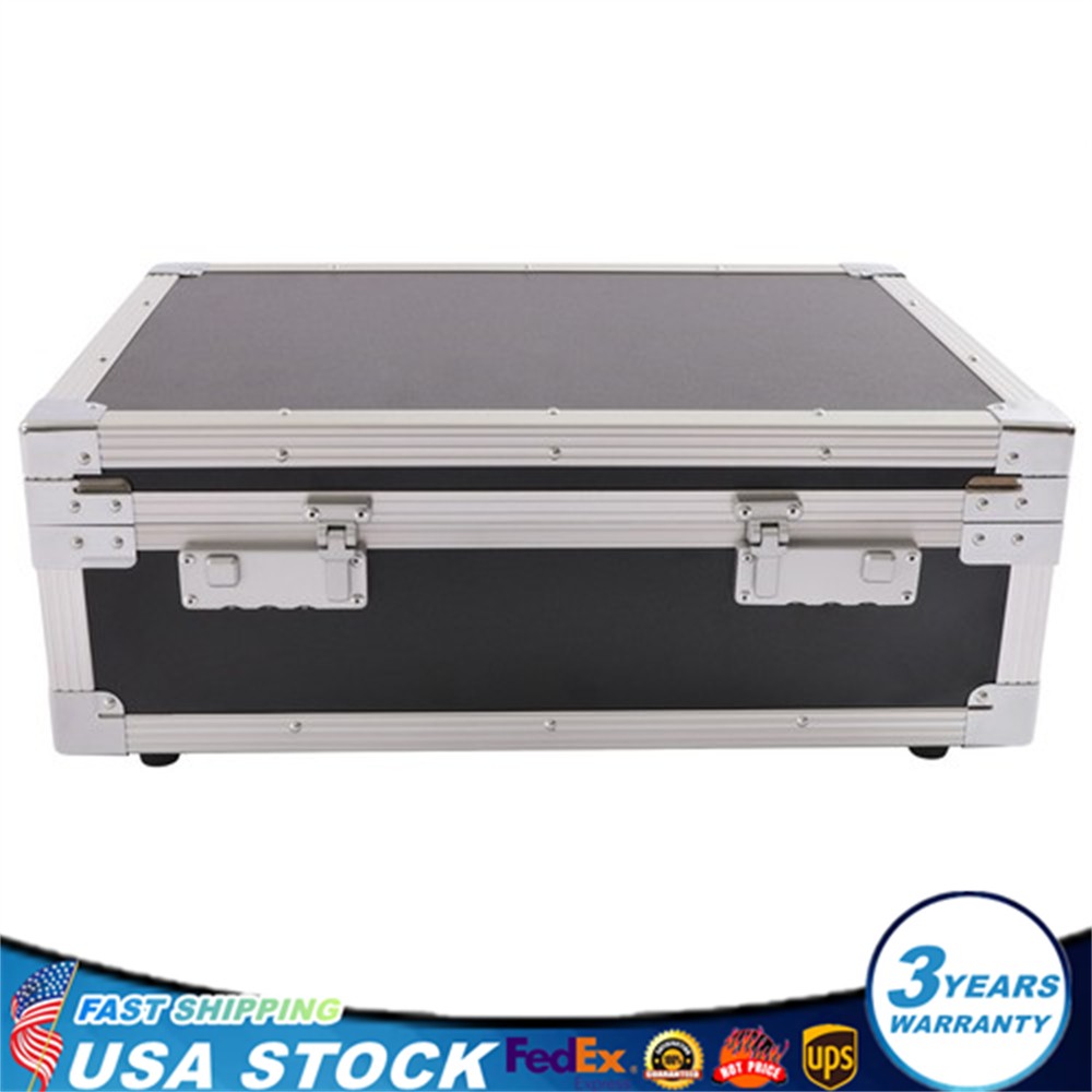 Aluminum Hard Case Briefcase Toolbox Storage Box Tool Case Black Carrying Case