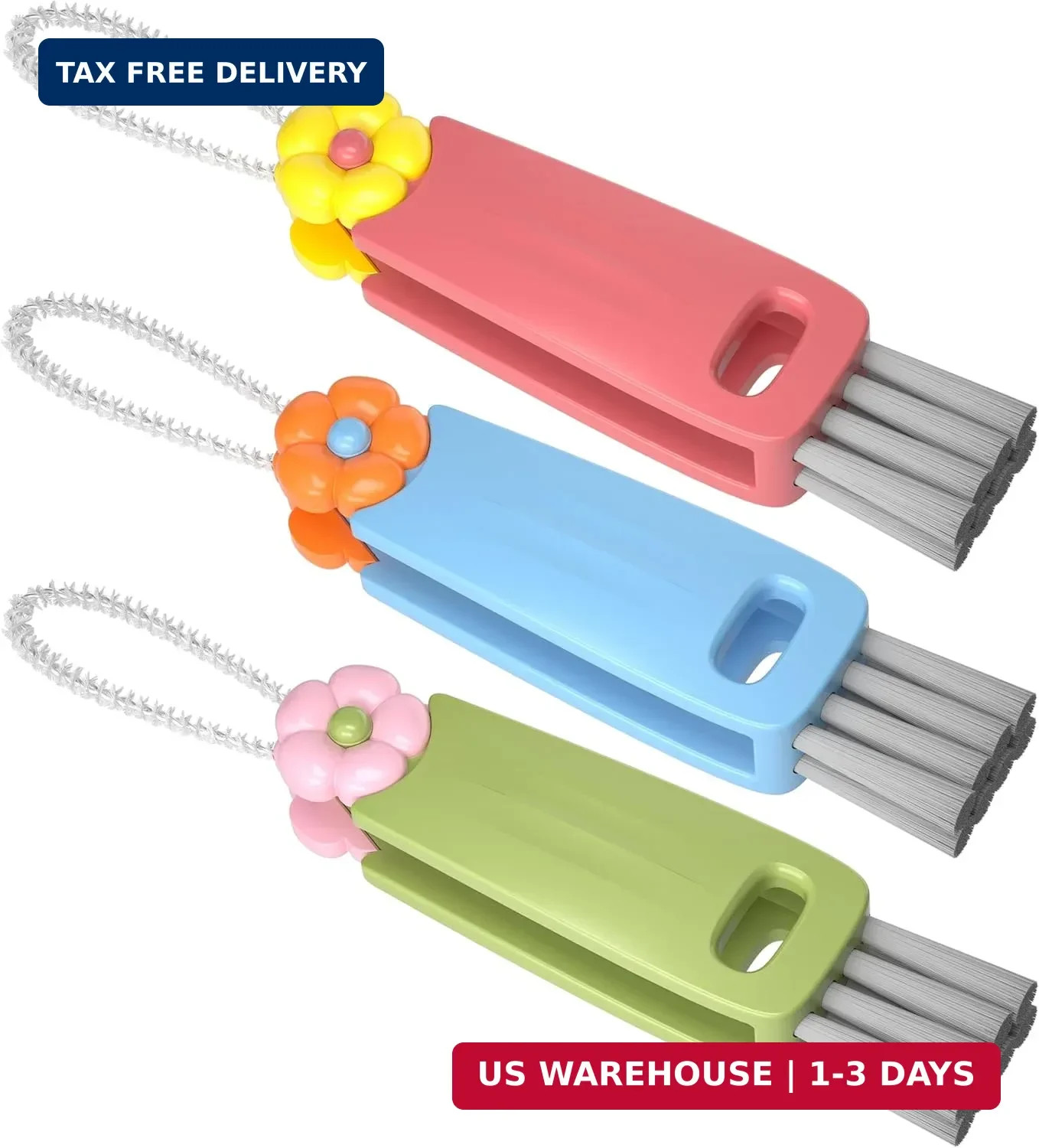 3 in 1 Cup Lid Gap Cleaning Brush Set, Multifunctional Bottle Cleaning Brush,