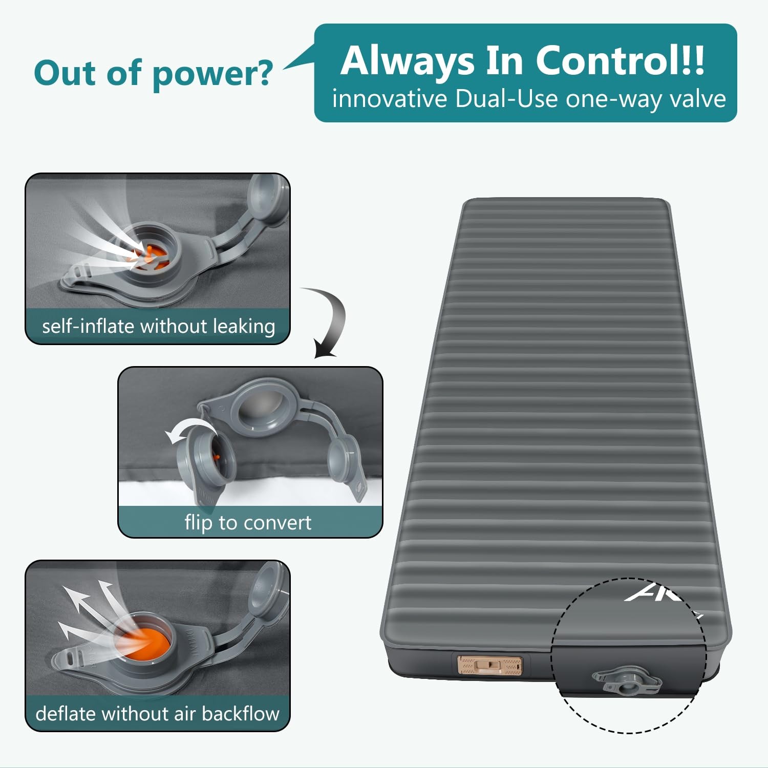 Self Inflating Sleeping Pad with Electric Pump