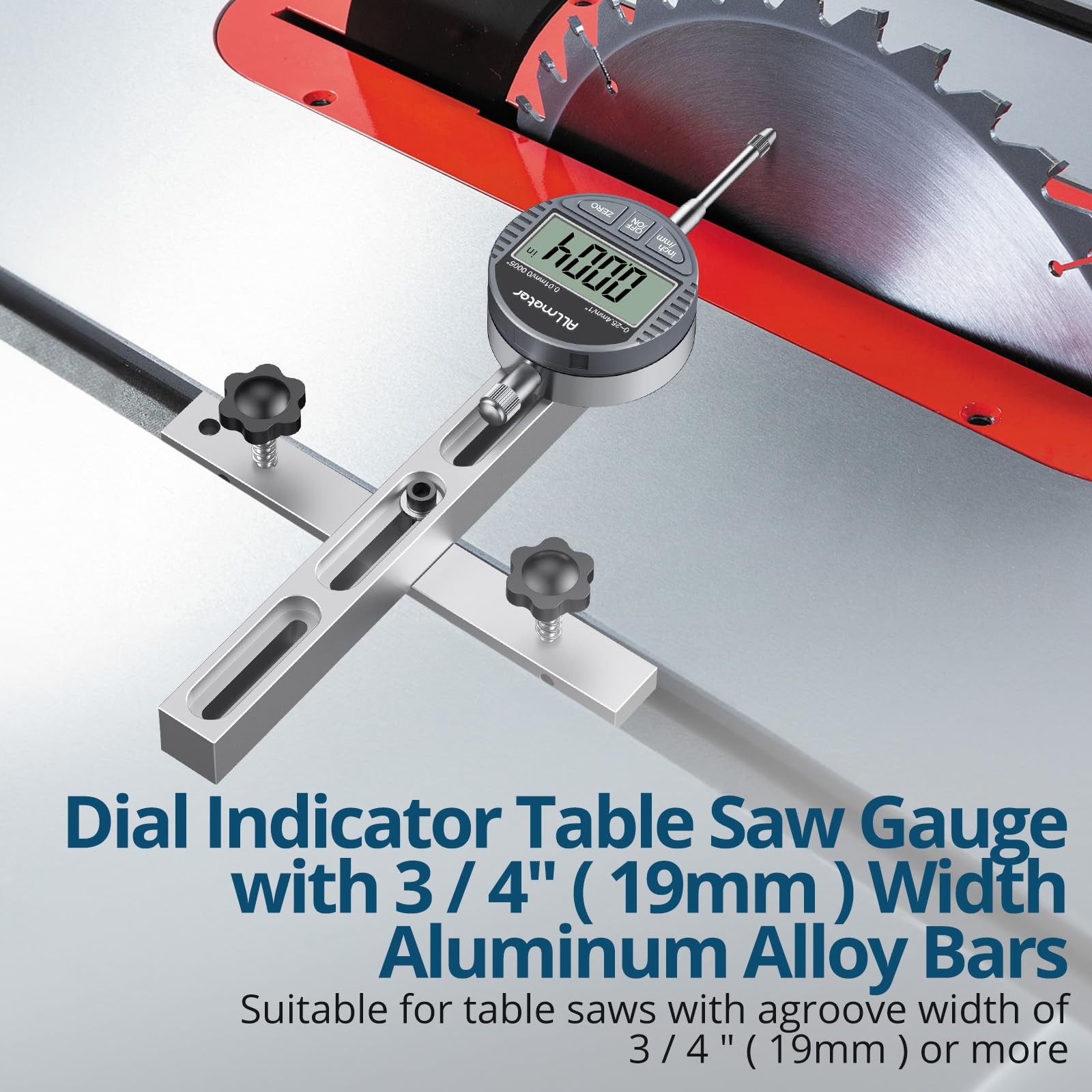Digital Table Saw Gauge with Dial Indicator 0-1 Inch Range