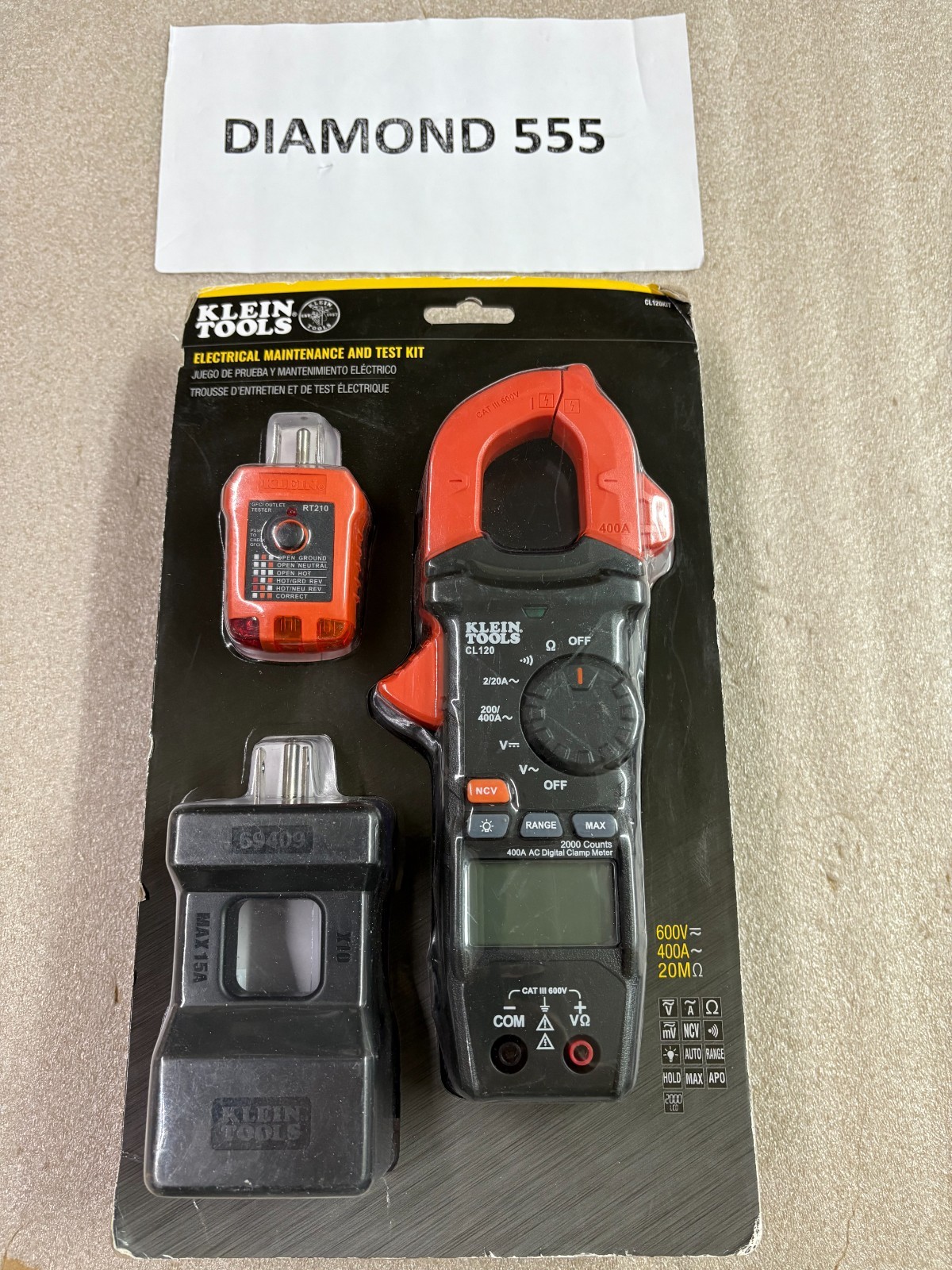 Klein Tools CL120KIT Clamp Meter Electrical Test Kit | 2840