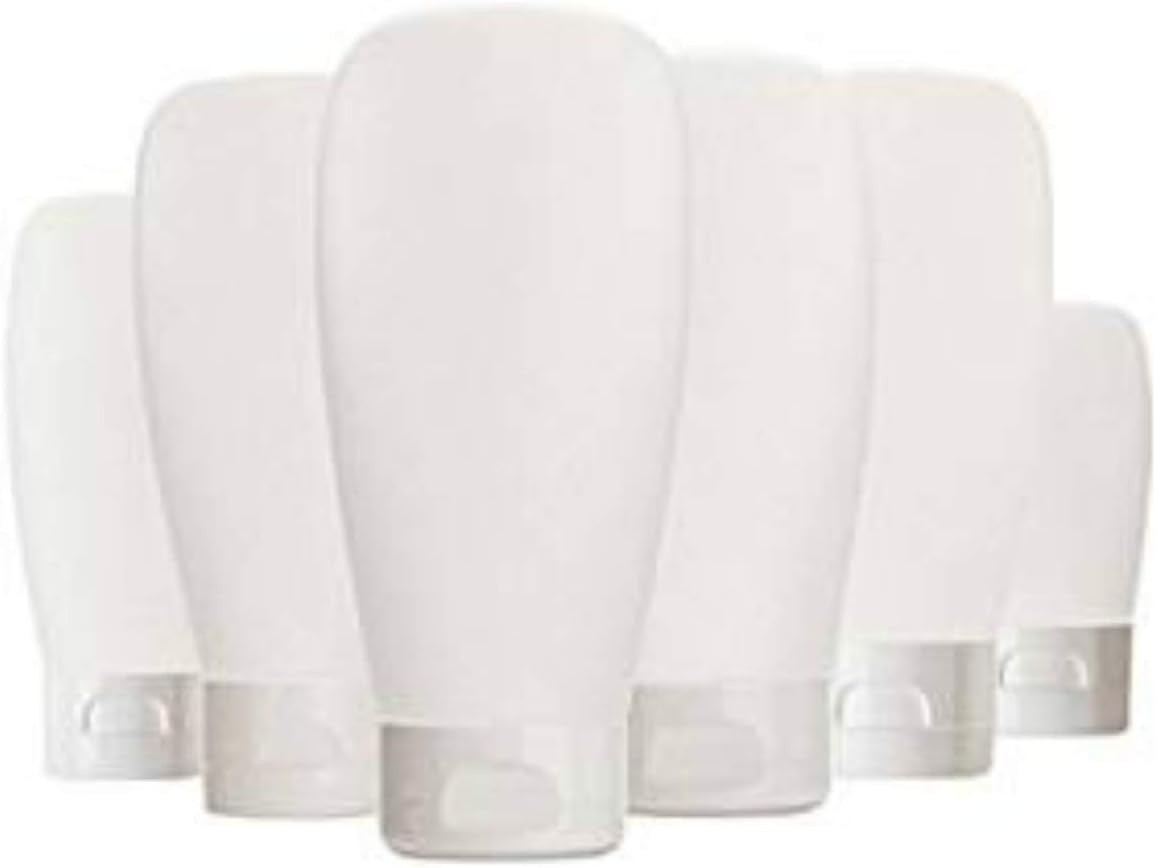 6pcs 150ml/5oz Clear Plastic Cosmetic Pressable Tubes Empty Squeeze Bottles with