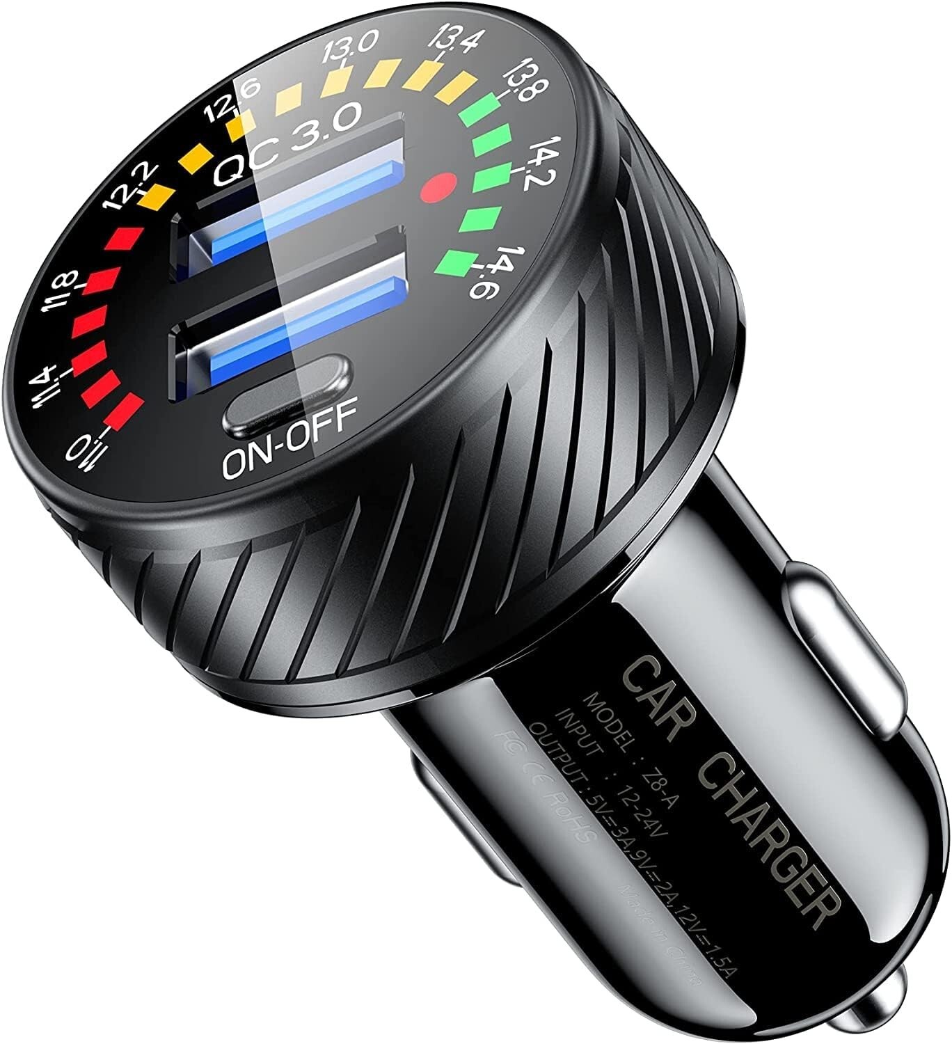 36W Car Cigarette Lighter Socket Dual USB Fast Charger Power LED Adapter Outlet