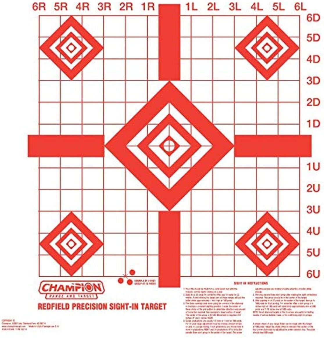 Champion Traps and Targets Redfield Style Precision Sight-In One Size, Multi