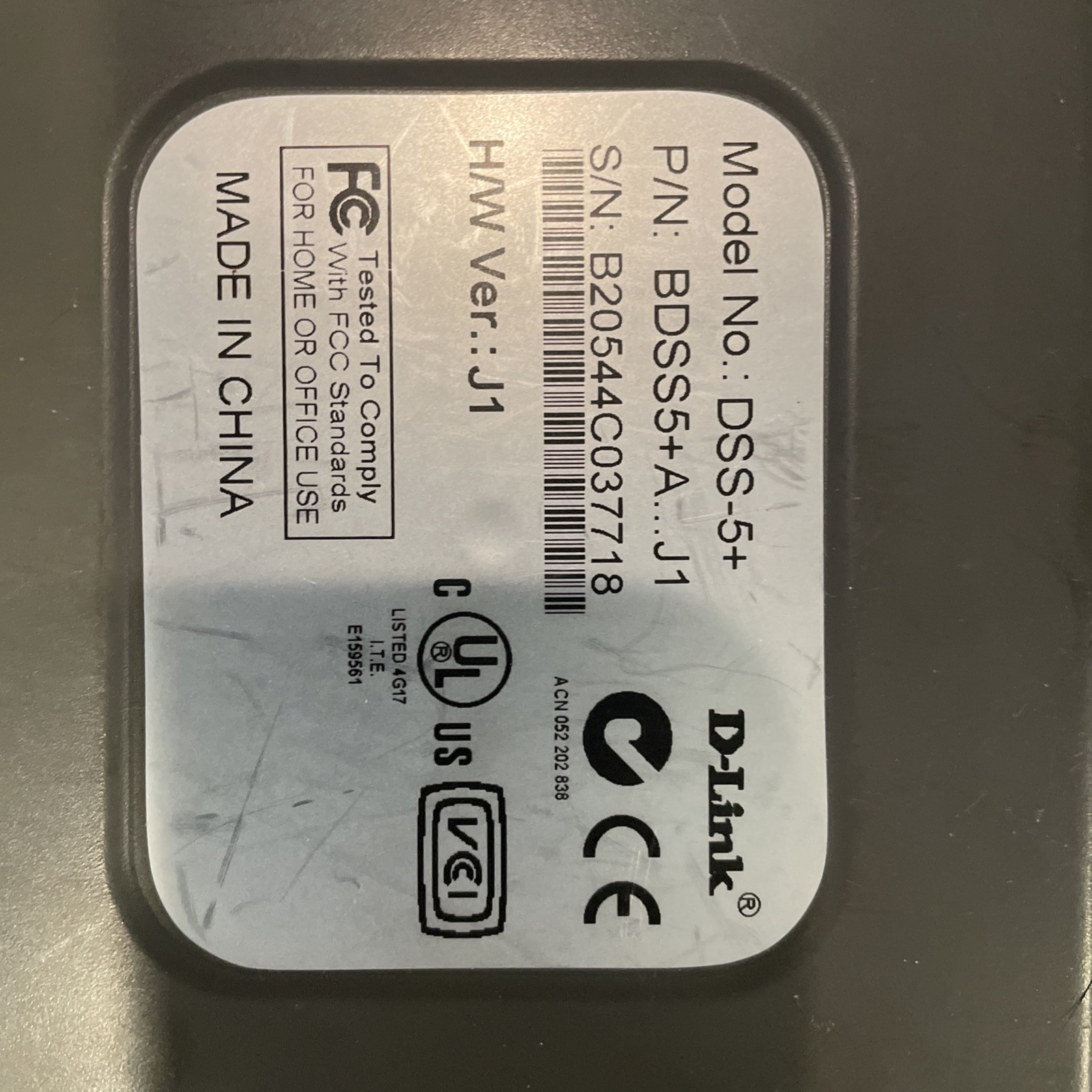 D Link 10/100 Fast Ethernet Switch 5-Port DSS-5+