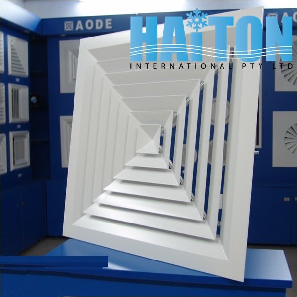 DUCT SQUARE 4 WAY LAY-IN CELILING AIR DIFFUSER WITH ADAPTER Mode:LD4 225x225mm