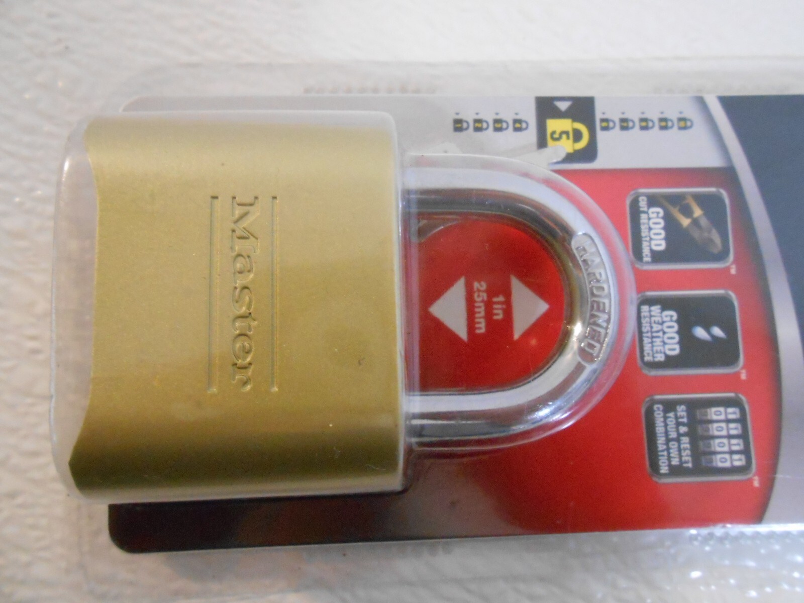 Master Lock Combination Padlock, Set your own combination, Sinlge Pack 175D 1"