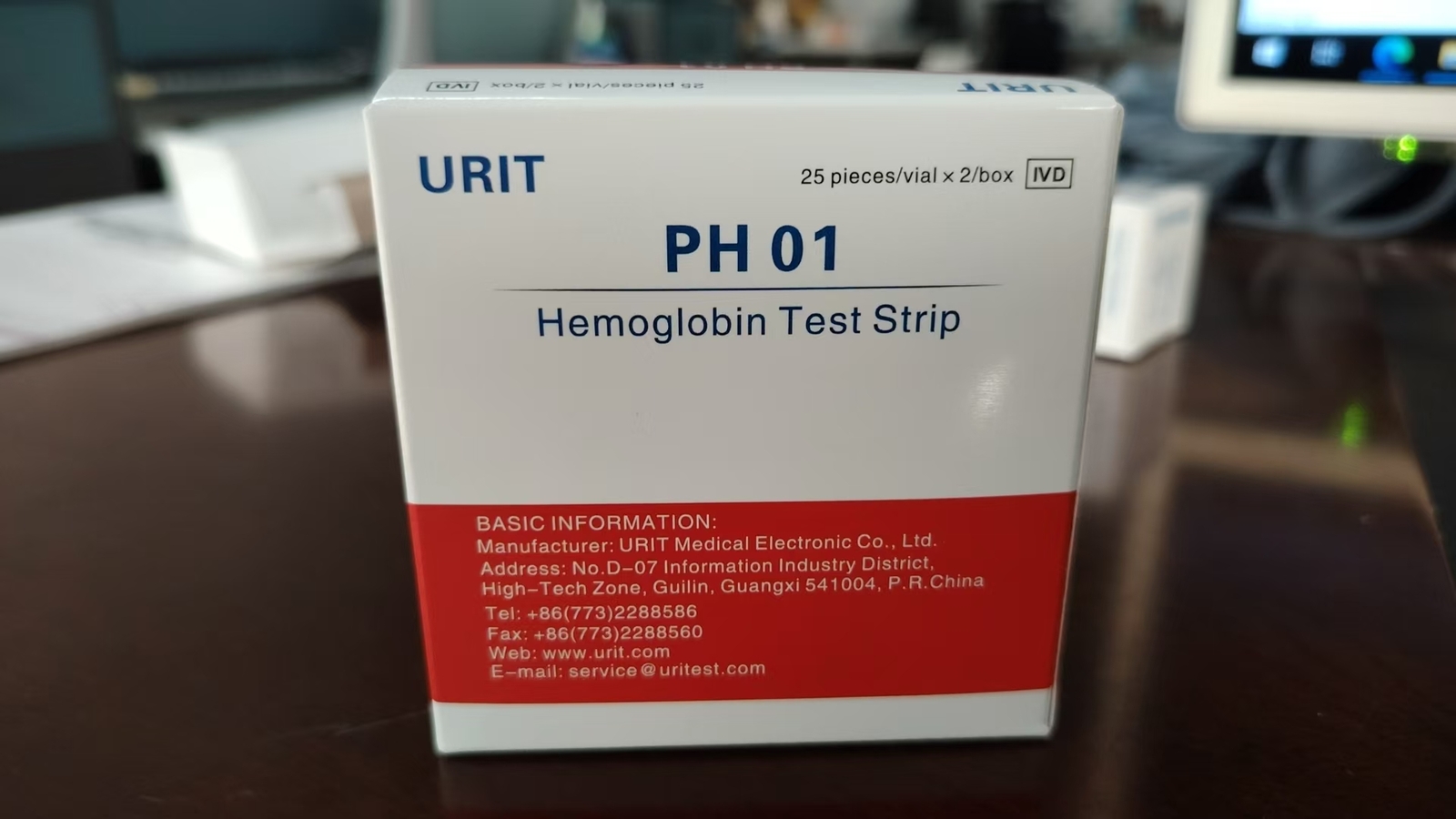 URIT Fast Hemoglobin Analysis Test Strip 50pcs EXP