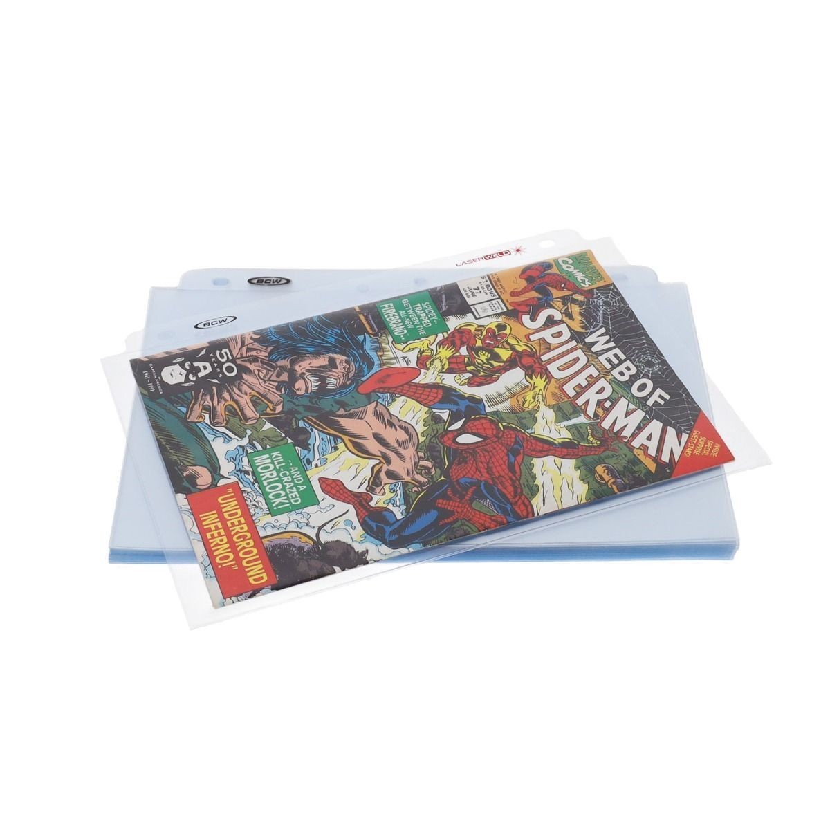 20 Comic Book Protection Page BCW Acid Free Safe Storage 1 Large Pocket Album Pg