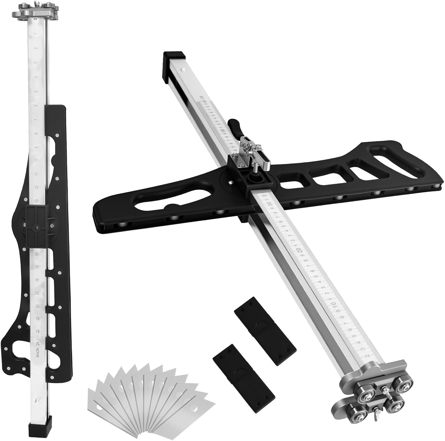 Foldable Drywall Cutting Tool Hand Push Gypsum Drywall Cutter 1.5 to 61cm B