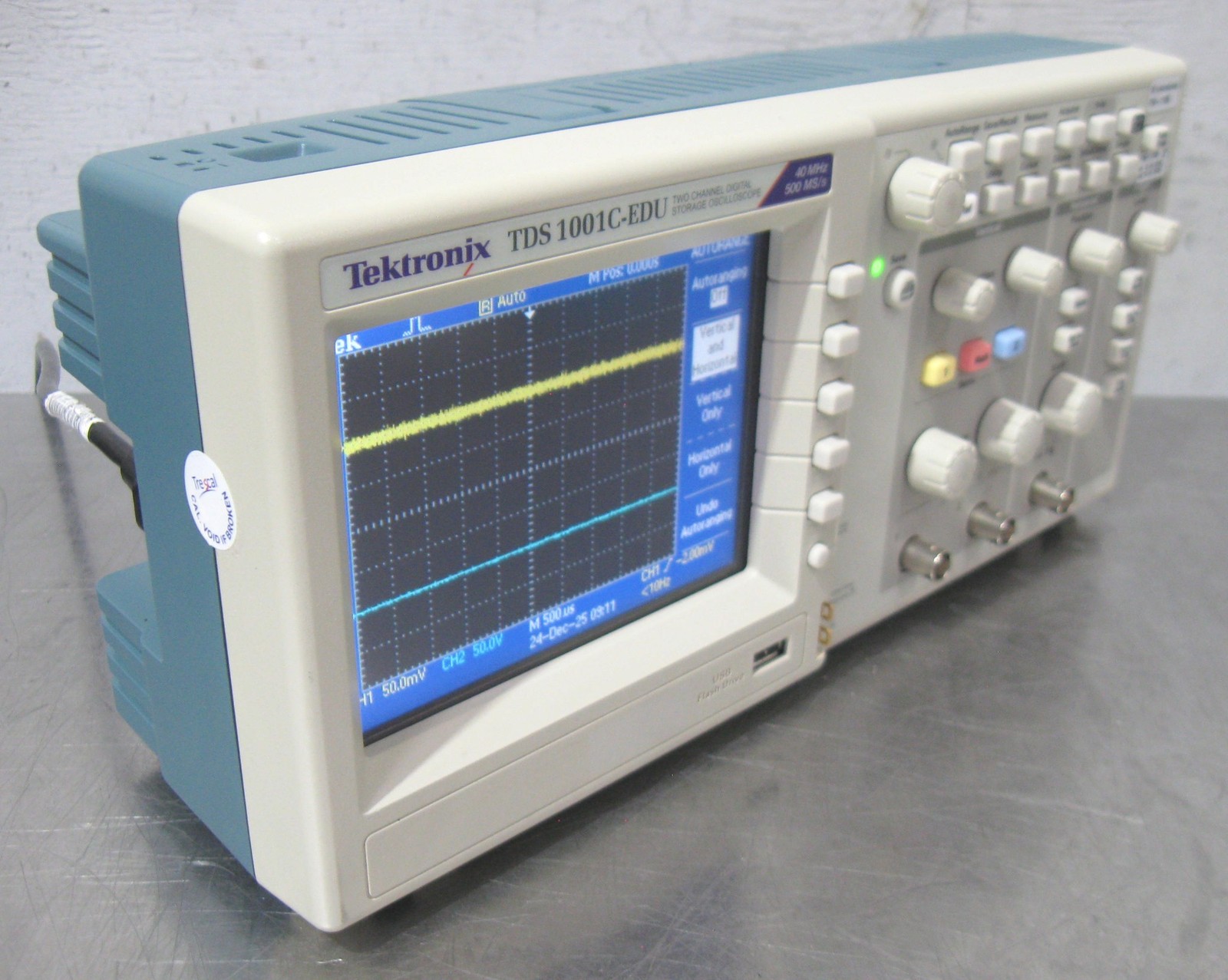 C201383 Tektronix TDS1001C-EDU 2-Ch Digital Storage Oscilloscope 40MHz 500MS/s