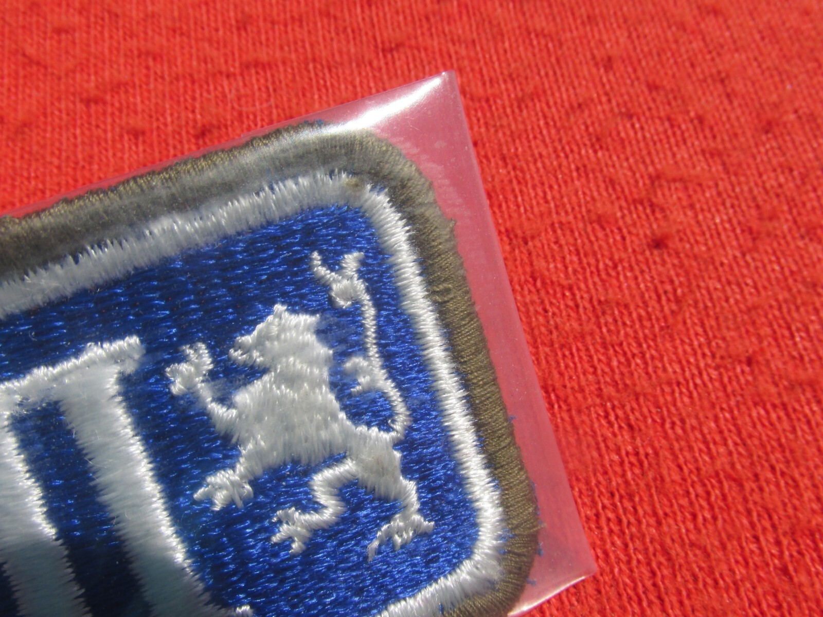 ORIGINAL Armored 2ND CORPS PATCH OD BORDER Green on White for Armor
