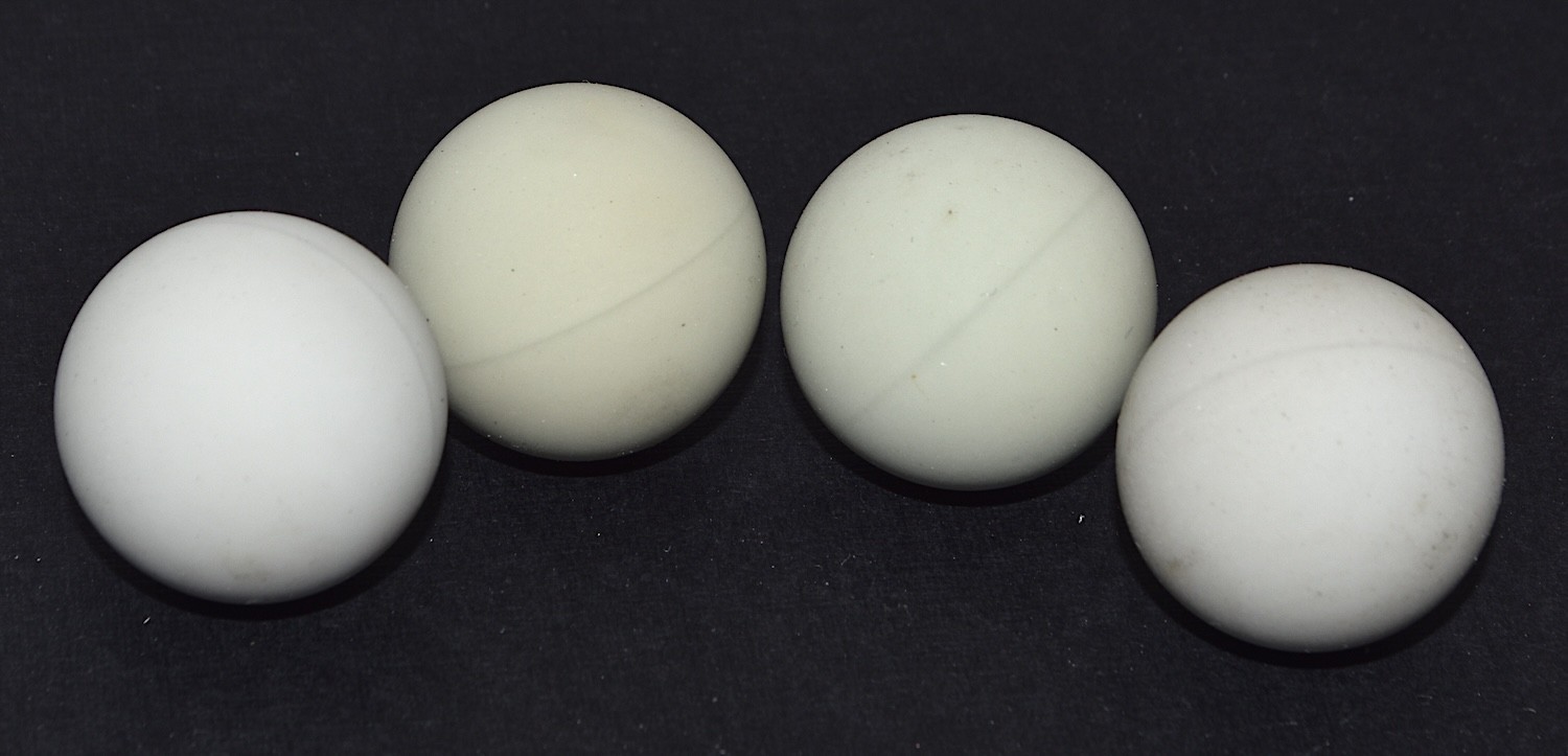 *Vintage* Lot of 4 Rubber Mechanical Mouse Balls, Gray, 7/8" Diameter *Used*