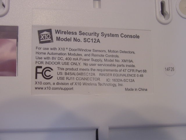 X10 SUPERVISED SECURITY SYSTEM VOICE DIALER CONSOLE MODEL SC1200 SC12A IN BOX