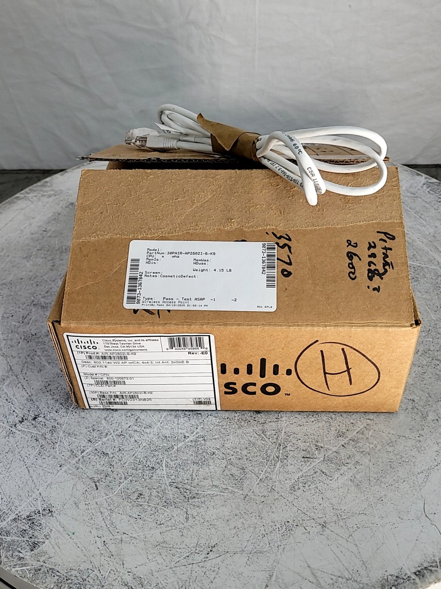 CISCO AIR-AP2802I-B-K9 800-105673-01 Wireless Access Point POE SEE NOTES