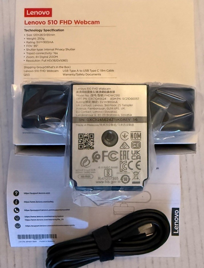 Lenovo 510 FHD Webcam