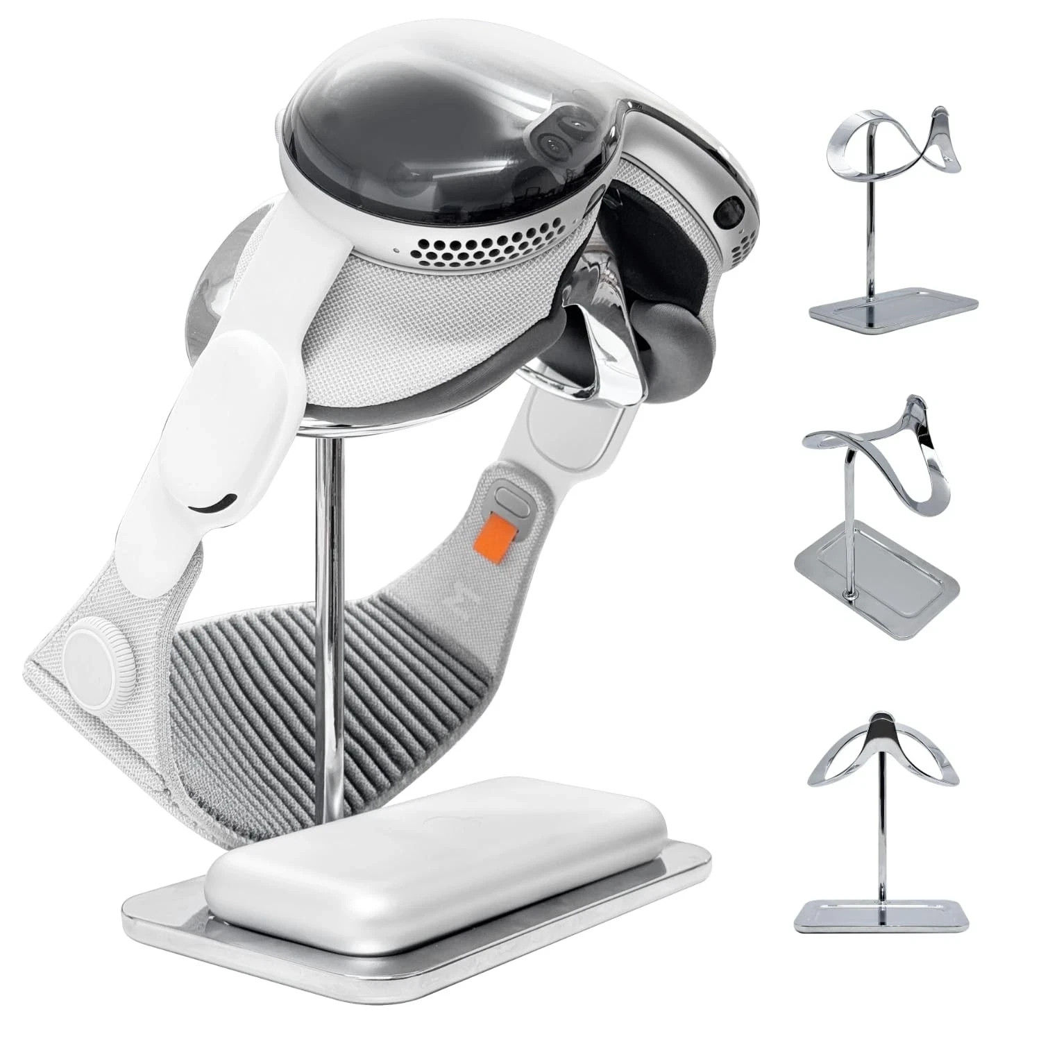 Apple Vision Pro Stand with Battery Holder - Stable Heavy Base Display Cradle