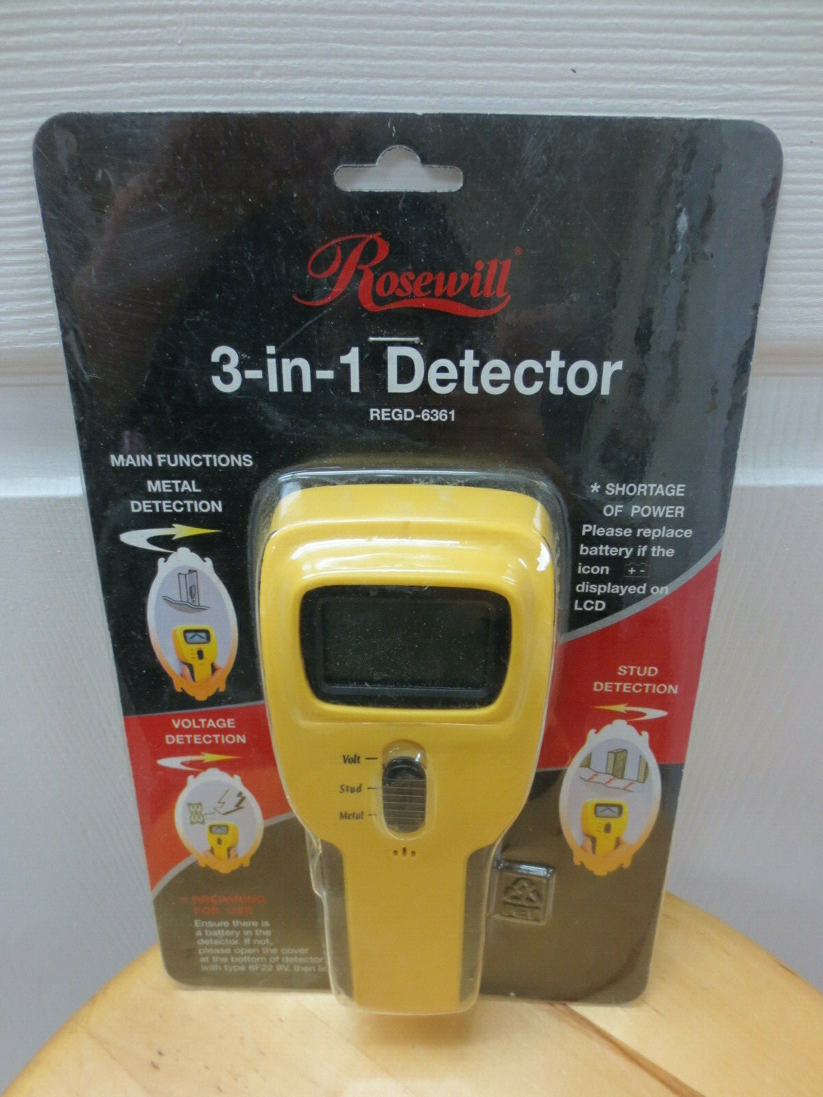 Rosewill REGD-6361 3-in-1 Detector Stud/Metal/Voltage Detector with LCD Display