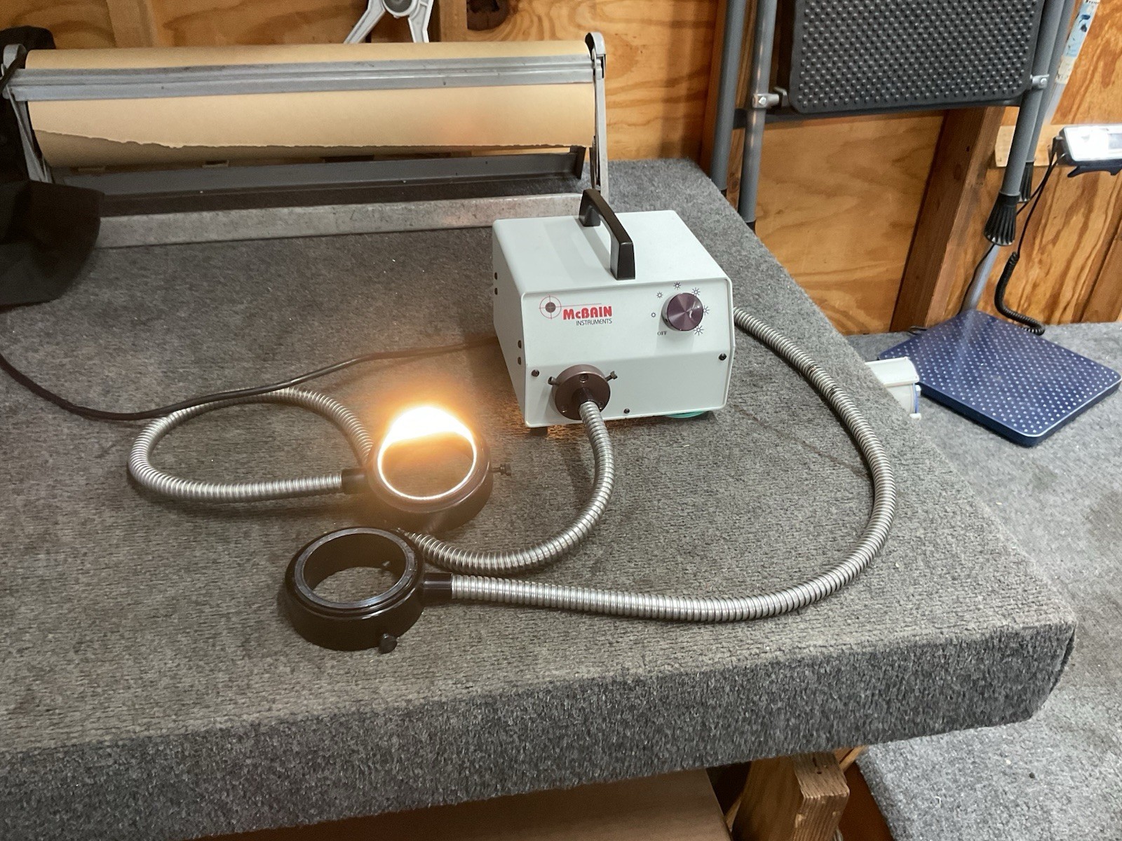 McBain FOI‑150 Fiber Optic Illuminator w/ 2 Light Pipes Rings