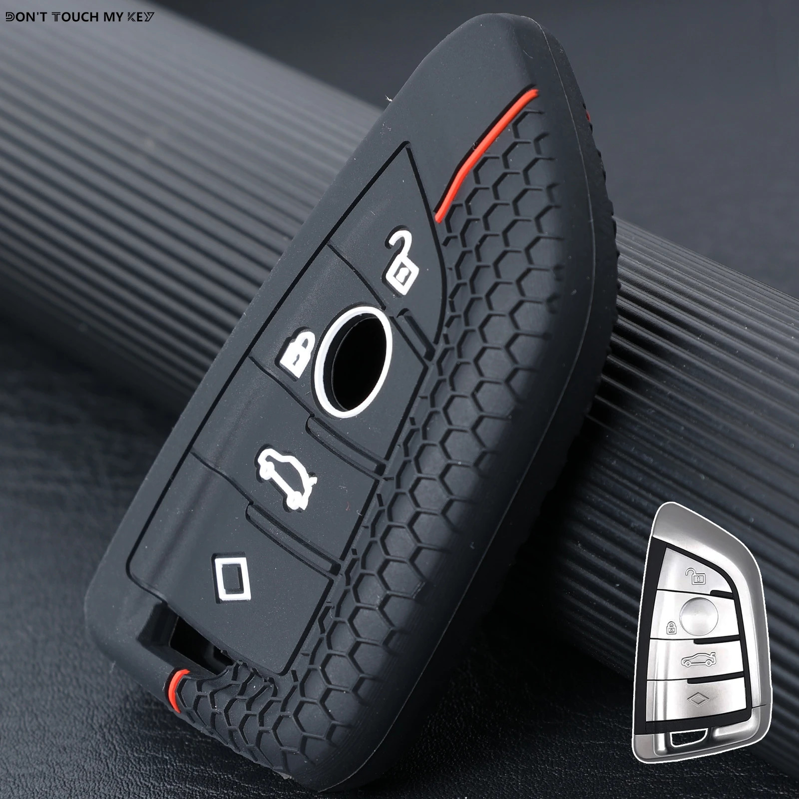 Silicone Key Fob Cover 4 Button Case 2 3 5 6 7 Series X1 X3 X5 X6
