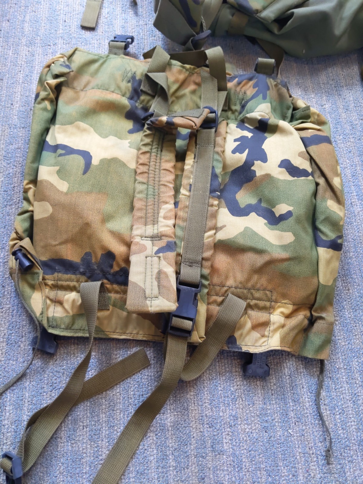 Medium Army Military Camo Field Pack With Internal Frame Plus Small Backpack