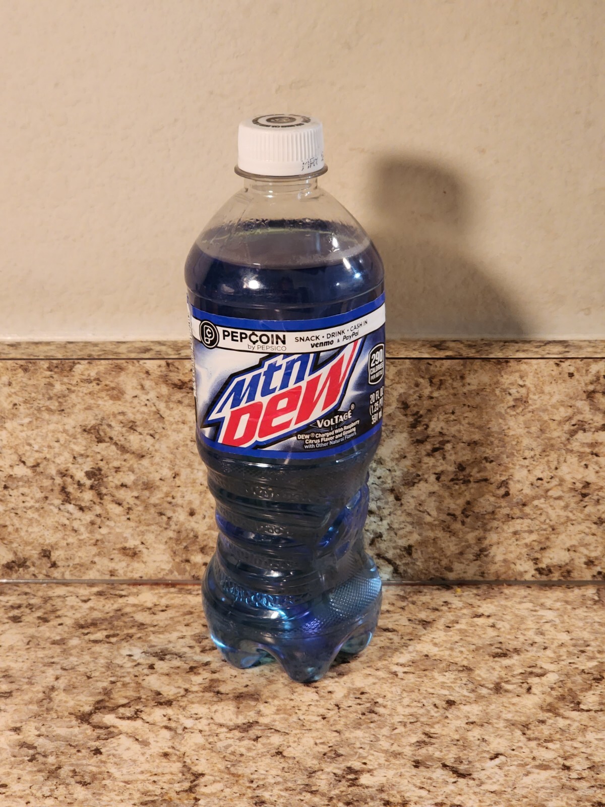 Mountain Dew Voltage 20oz Pepcoin Bottle OLD DESIGN