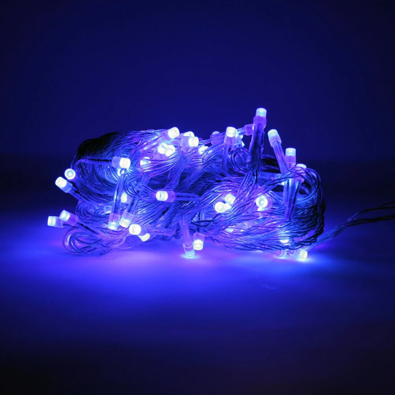 Elegani 3-Pack 100 LED String Lights – Matte Blue, 8 Lighting Modes, Connectable