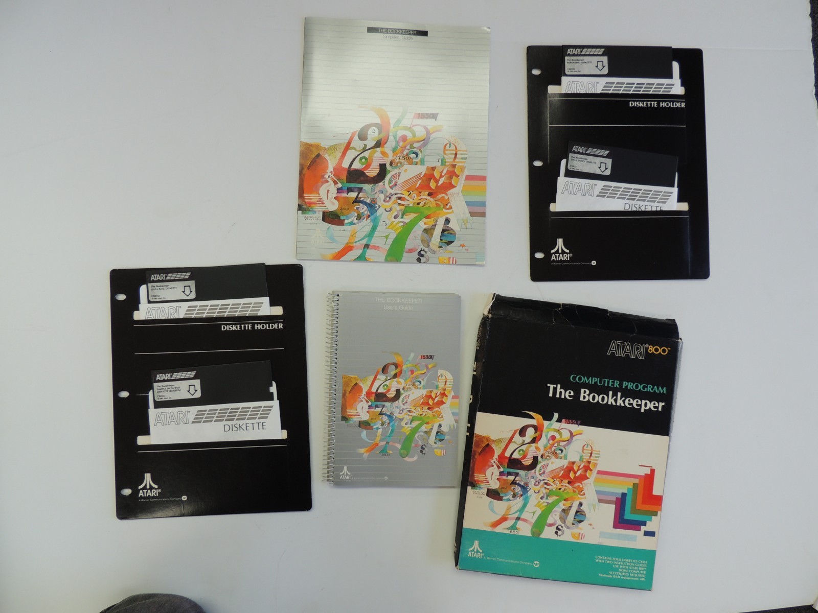 Vintage Atari 400/800 Software Lot Language Spanish Italian Programming Bookkeep