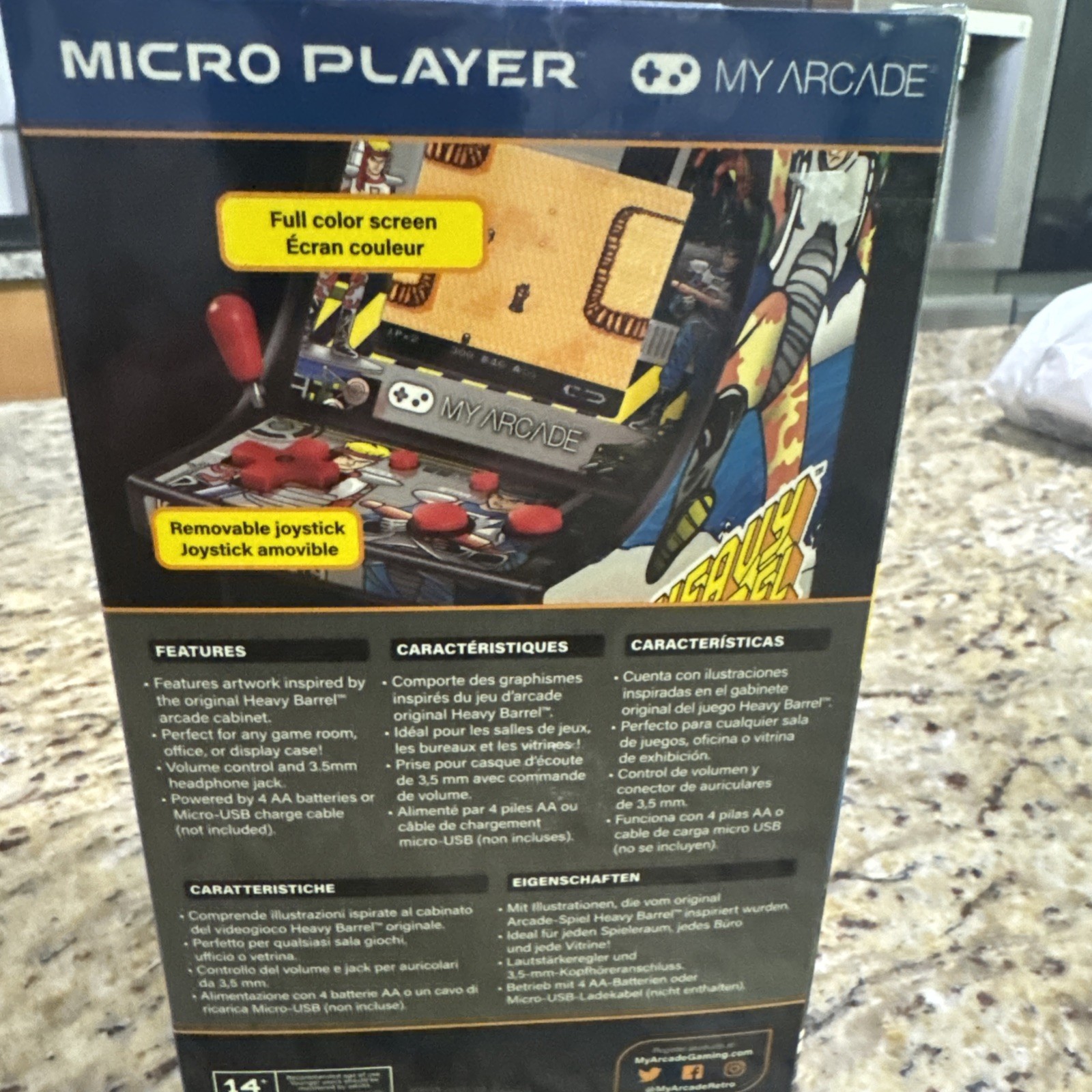 Heavy Barrel My Arcade Micro Player Mini Retro Arcade Game Machine New NIB 2017