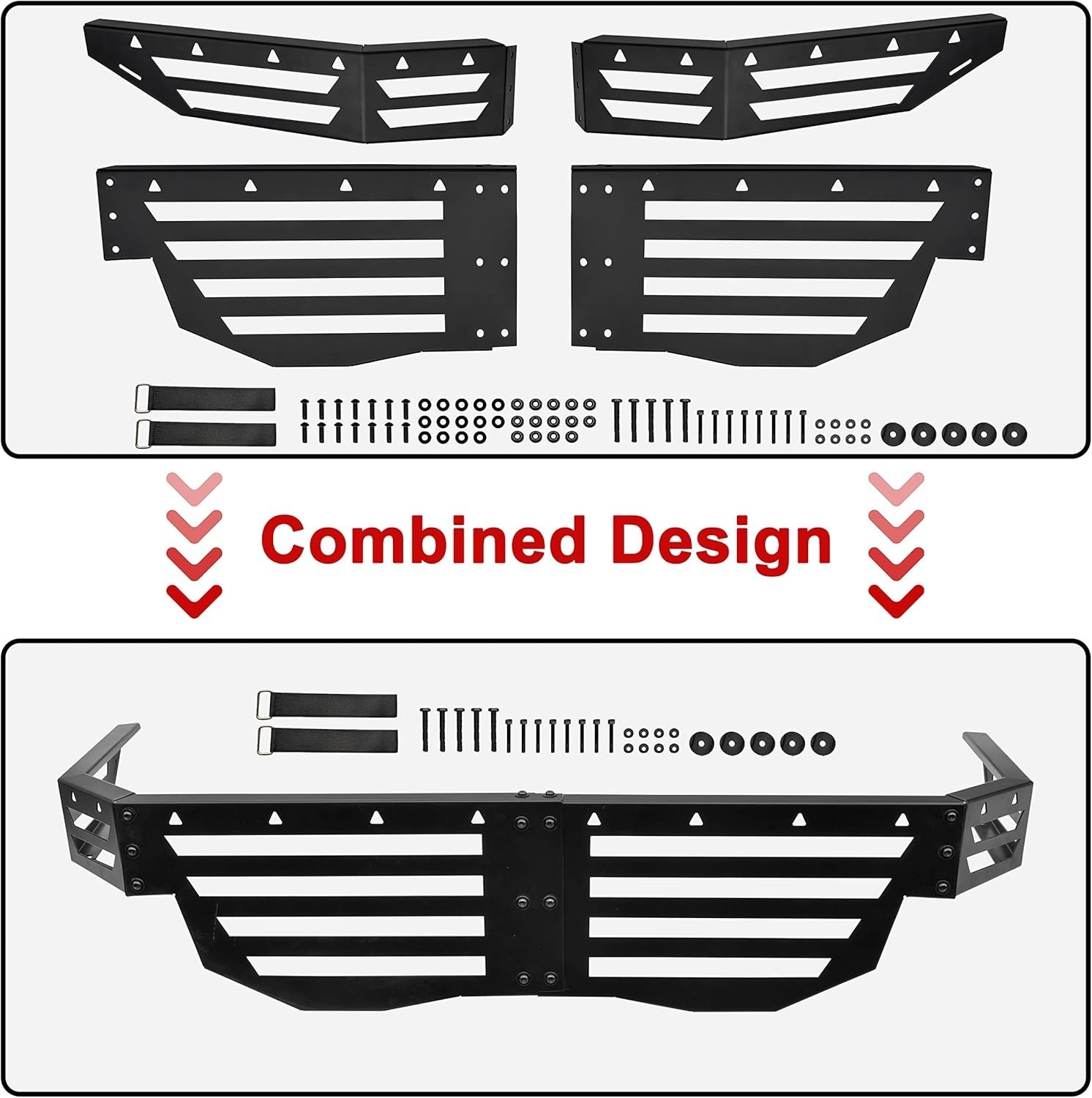 Rear Cargo Bed Extender Tailgate for Can-Am Maverick X3, Heavy Duty Steel Rea...