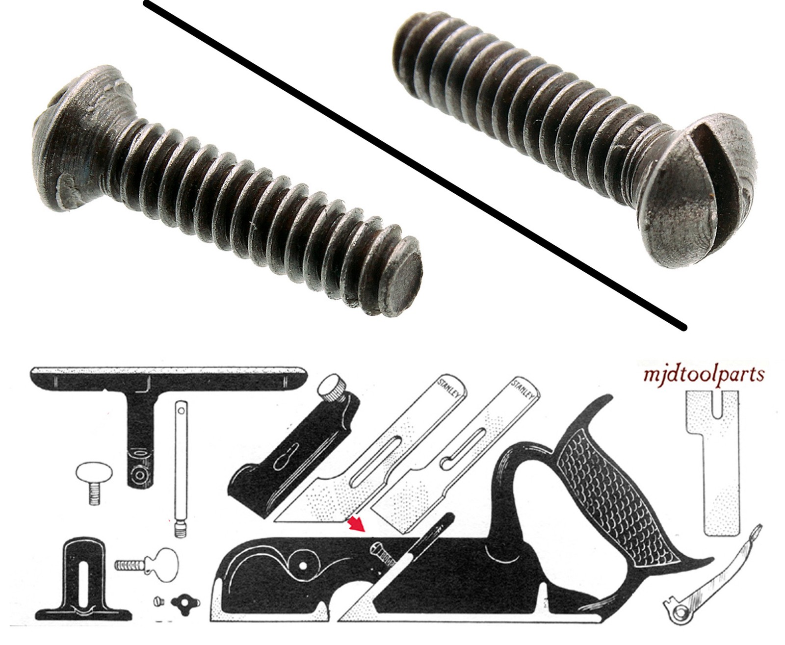 Orig. Cap Screw to Secure Cutting Iron to Stanley No. 78 Plane  - mjdtoolparts