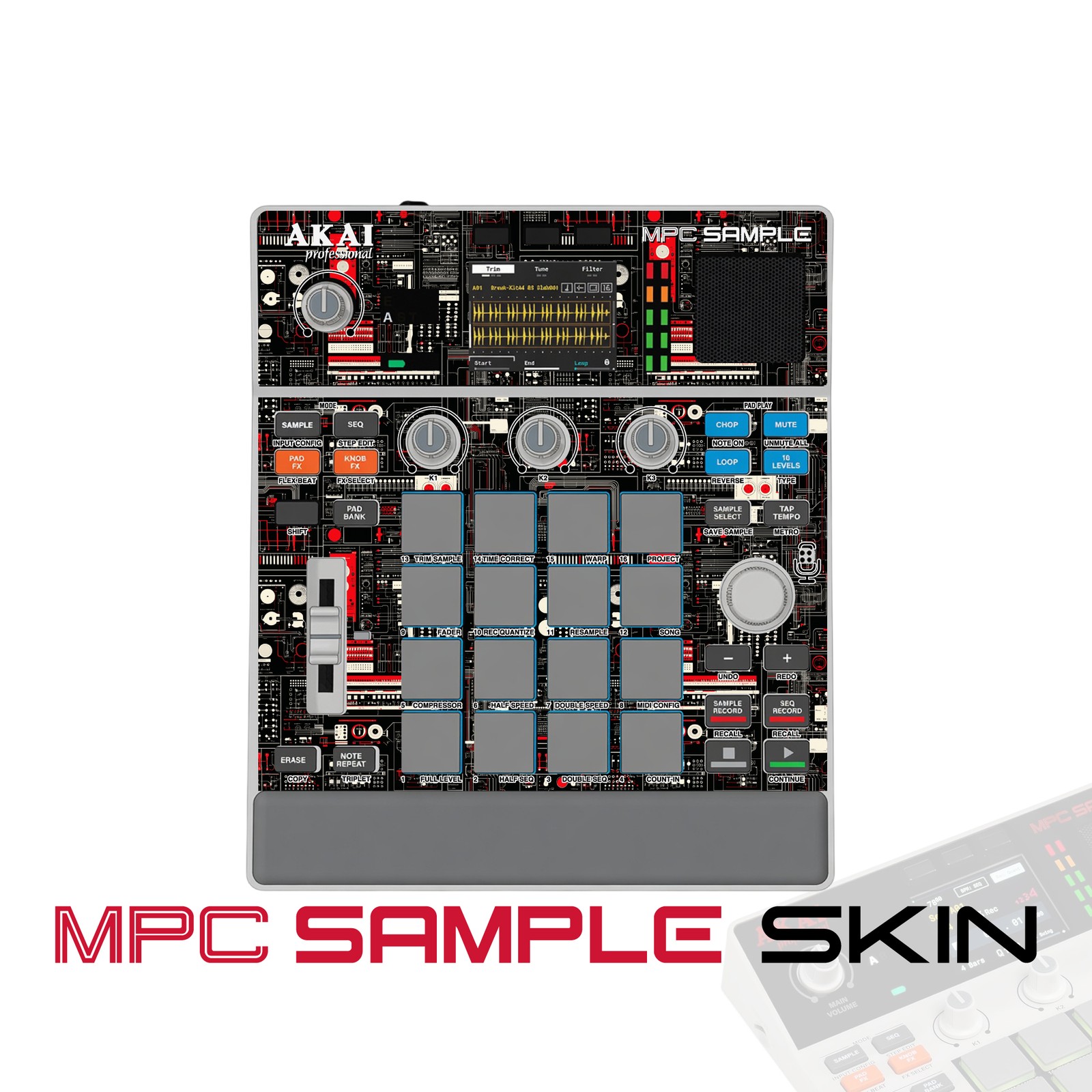 Akai MPC Sample Skin / midnight circuitry