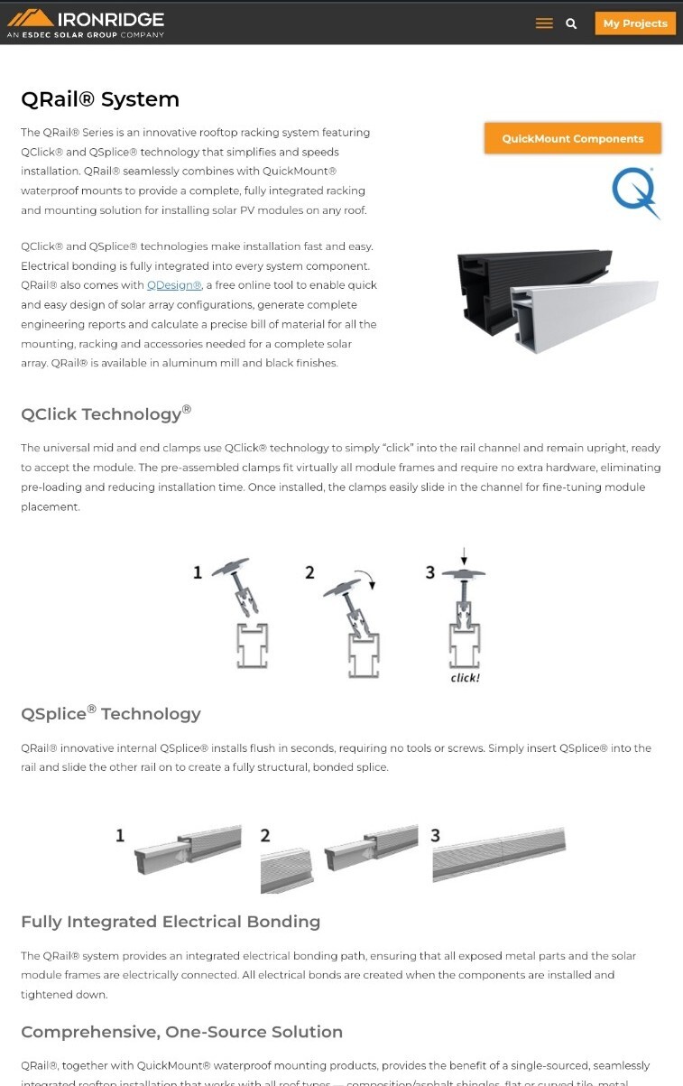Quick Mount Q-rail Solar Pv Panel Mounting