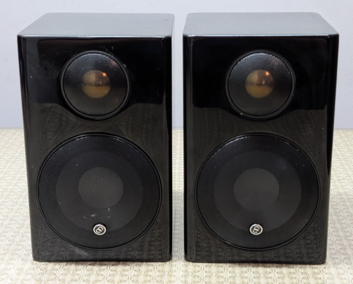 Monitor Audio Radius 90 Bookshelf Speakers - 8", Black - Working, See Video
