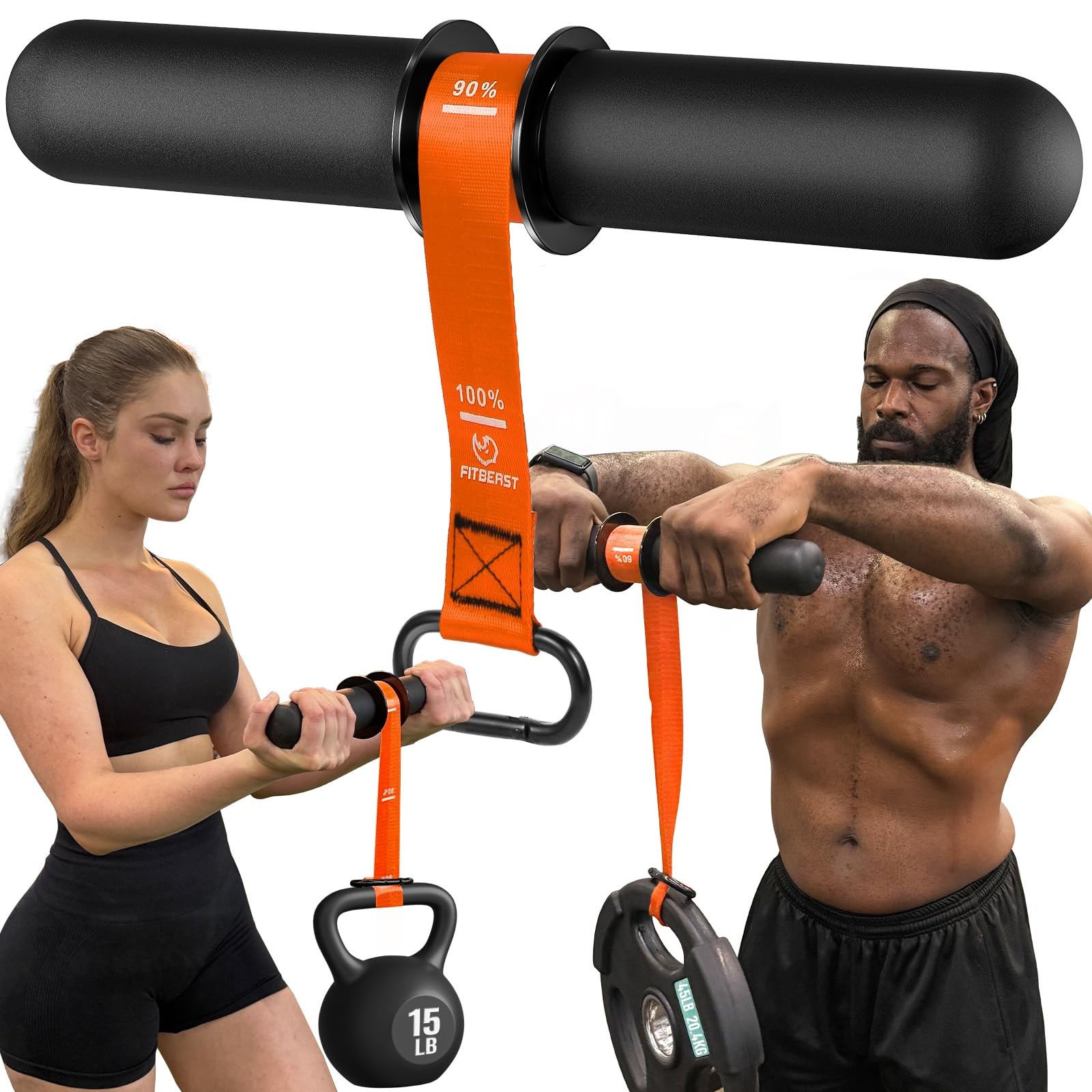 Forearm Strengthener & Forearm Exerciser, Wrist Roller with Thicker Handle, F...
