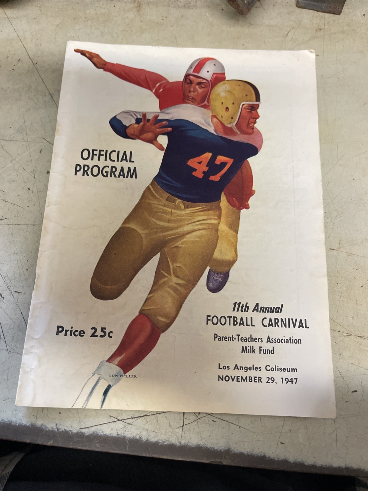 11th Football Carnival Official Program Los Angeles Coliseum November 29 1947