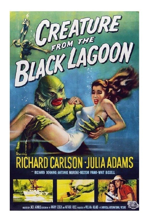 The CREATURE From The BLACK LAGOON POSTER 1A Horror CLASSIC universal MONSTER #1