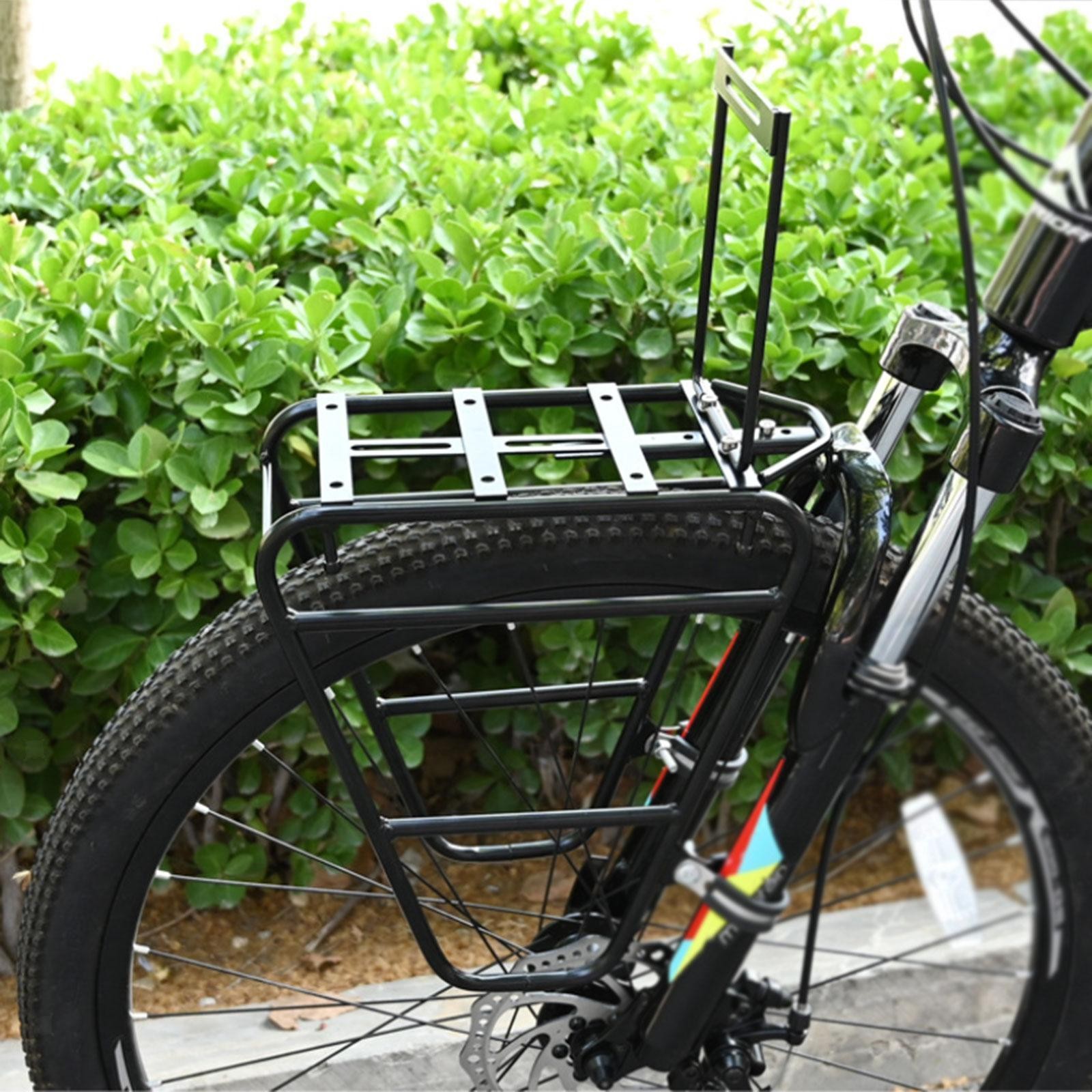 Bike Front Rack Carrier Sturdy Cargo Pannier for Road Bike Cycling Touring