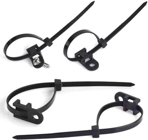 110 Pcs Cable Zip Tie Mounts Wire Cable Clips Organizer Holders with 6" Cable...