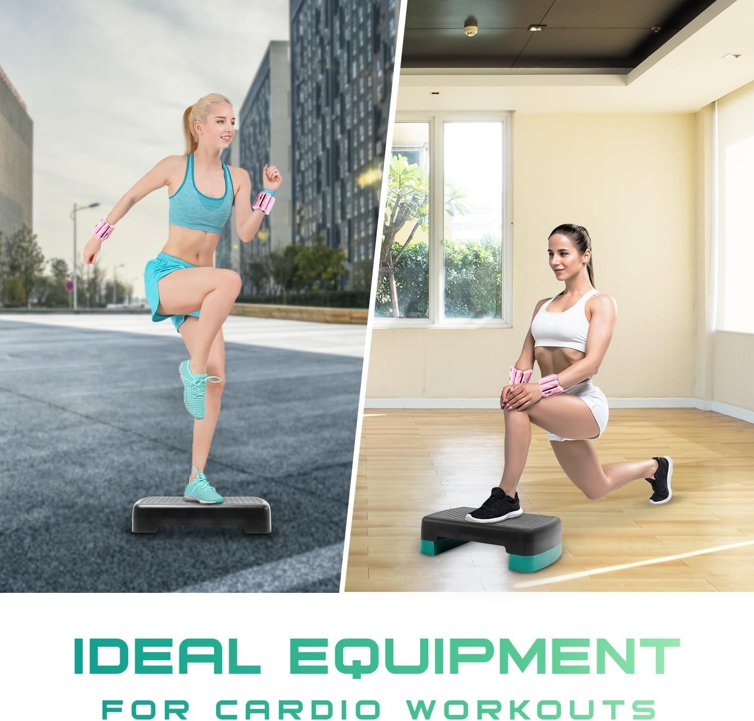 Lightweight 18.9" Step Platform with Height Adjustability for Versatile Training