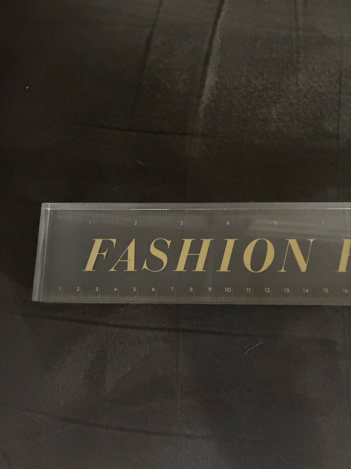CLEAR GLASS RULER “Fashion Has No Rules” 15 Inches Rare ** FREE SHIPPING *