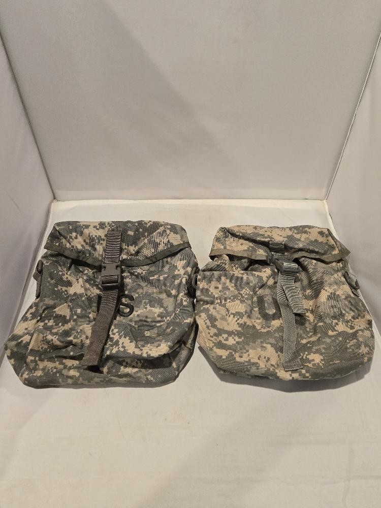 Lot of 2 USGI ACU Digital MOLLE II Sustainment Pouches NSN 8465-01-524-7226 K15k