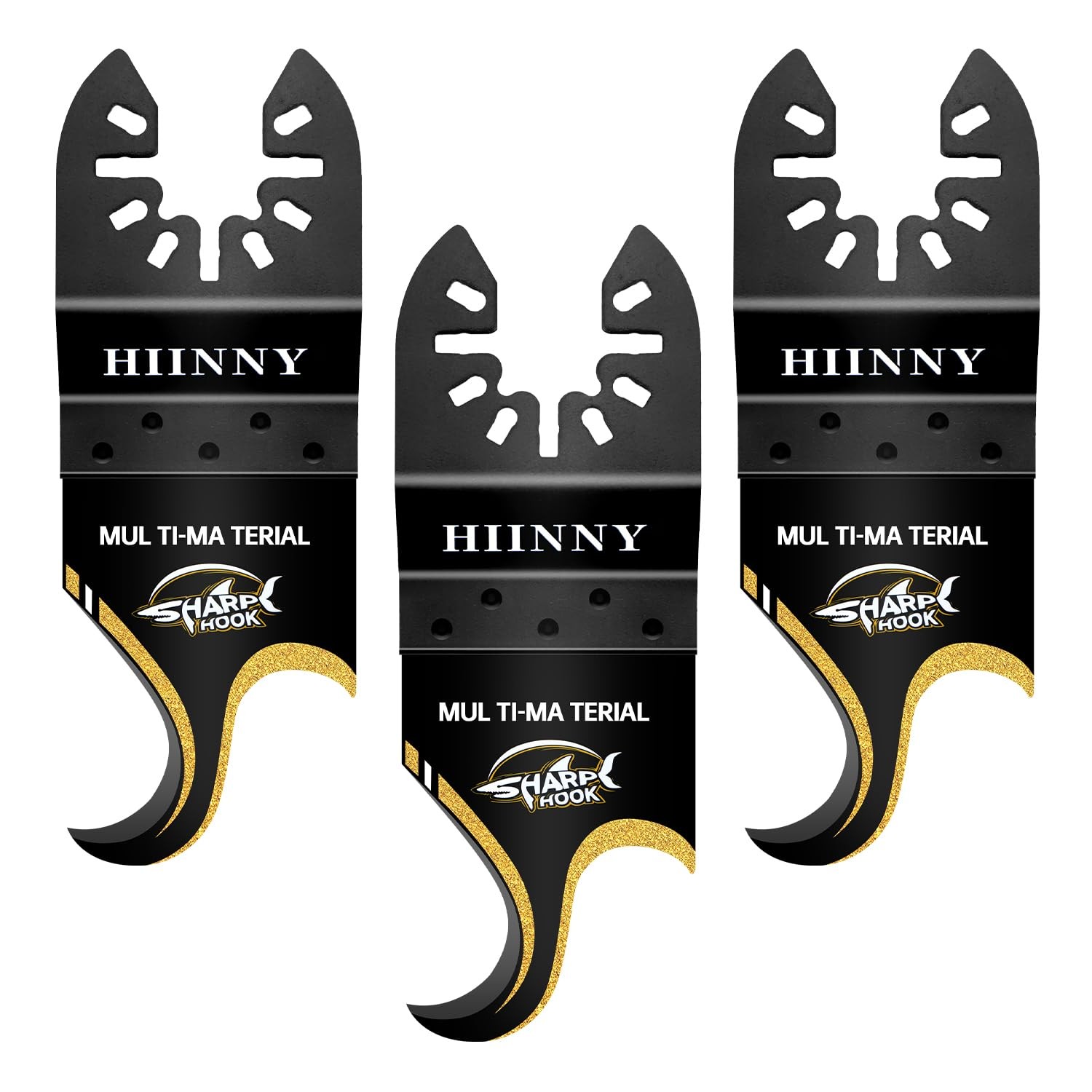 Hiinny Hook Knife oscillating Tool Blade, 3pcs Multi Tool Blades, Carpet Blad...