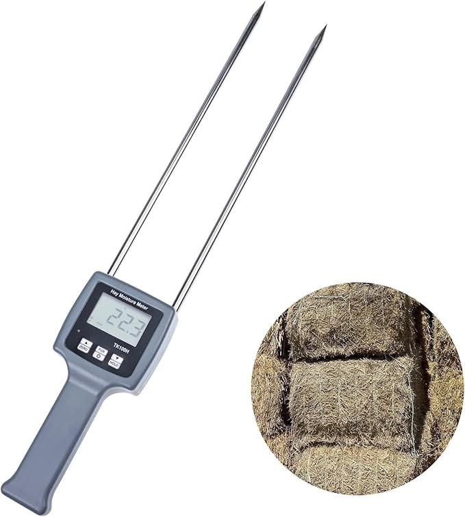 NewPortable Hay Moisture Meter TK100H Compatible With Cereal Straw, Forage Grass