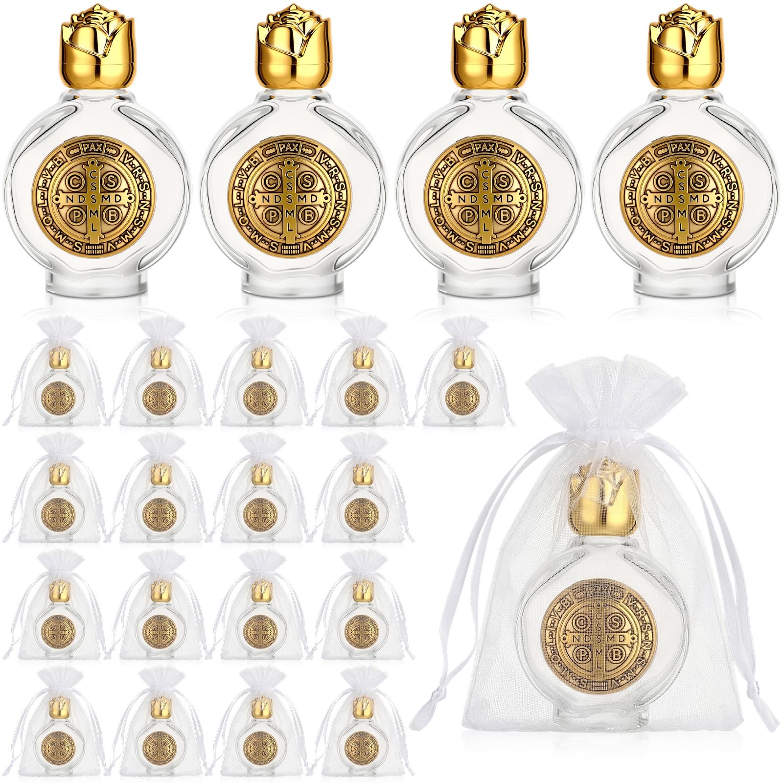 30 Set Holy Water Bottles Catholic Bulk 15 ml Baptism Holy Water Container Em...